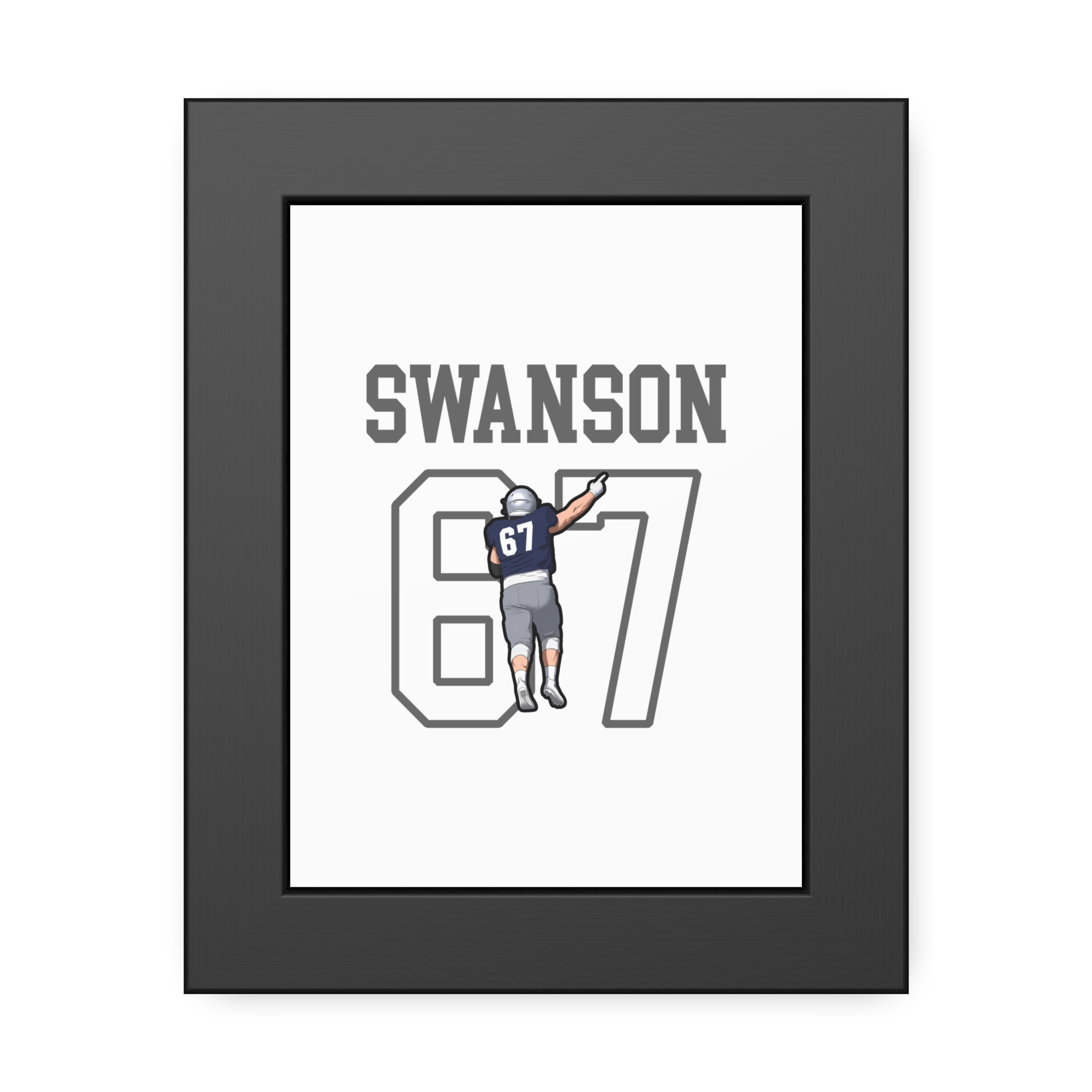 Framed Poster — character_shirsey in Black
