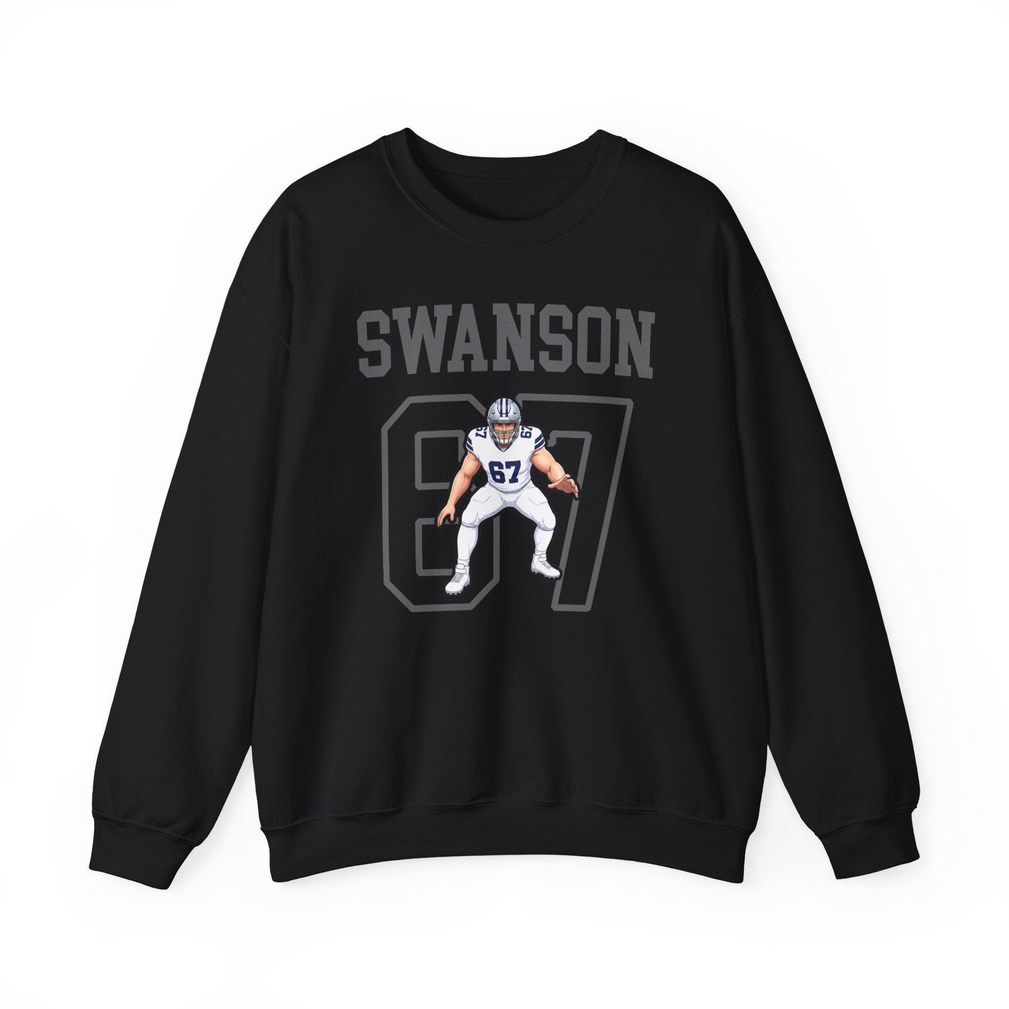 Crewneck Sweatshirt — character_shirsey in Black