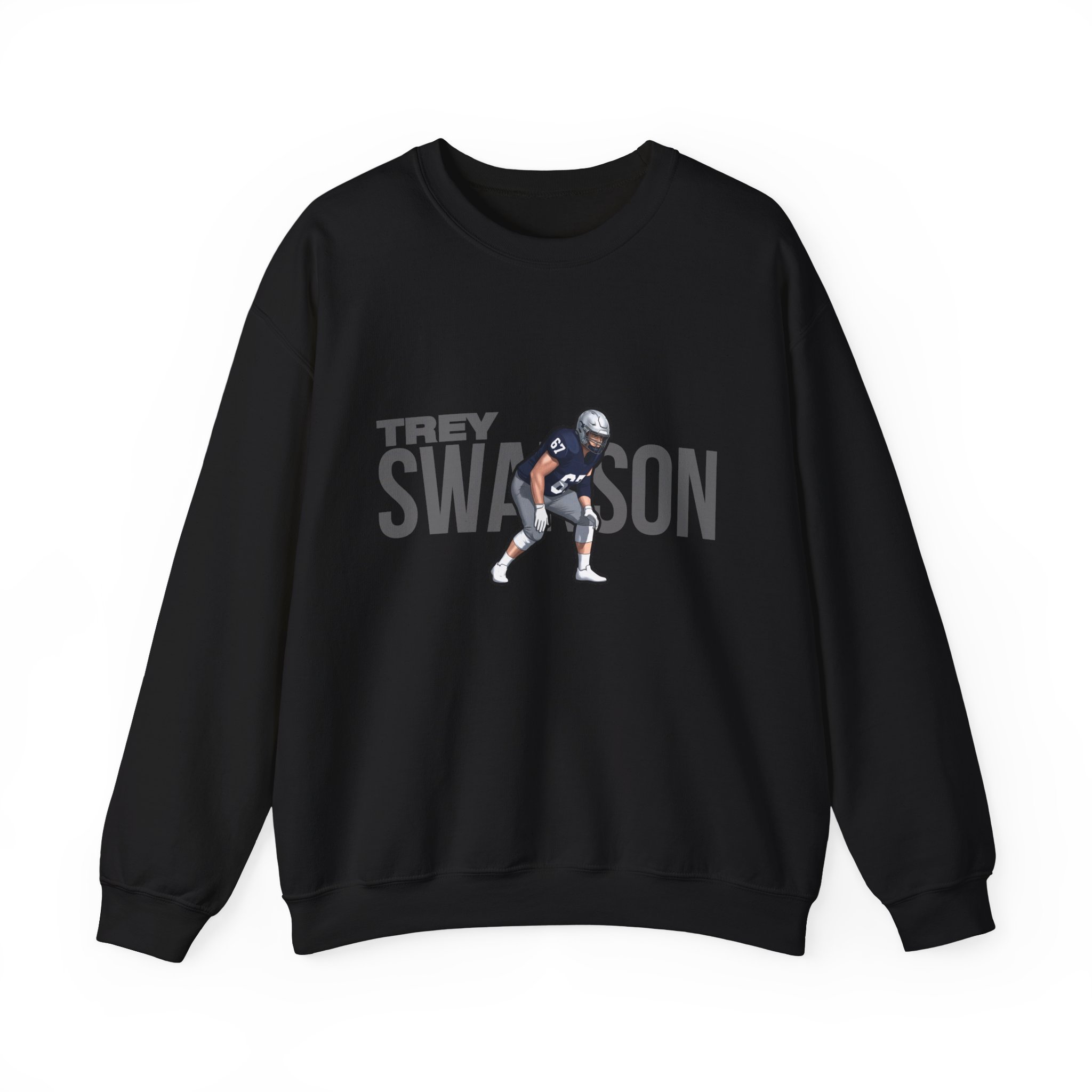 Crewneck Sweatshirt — character_player_name in Black