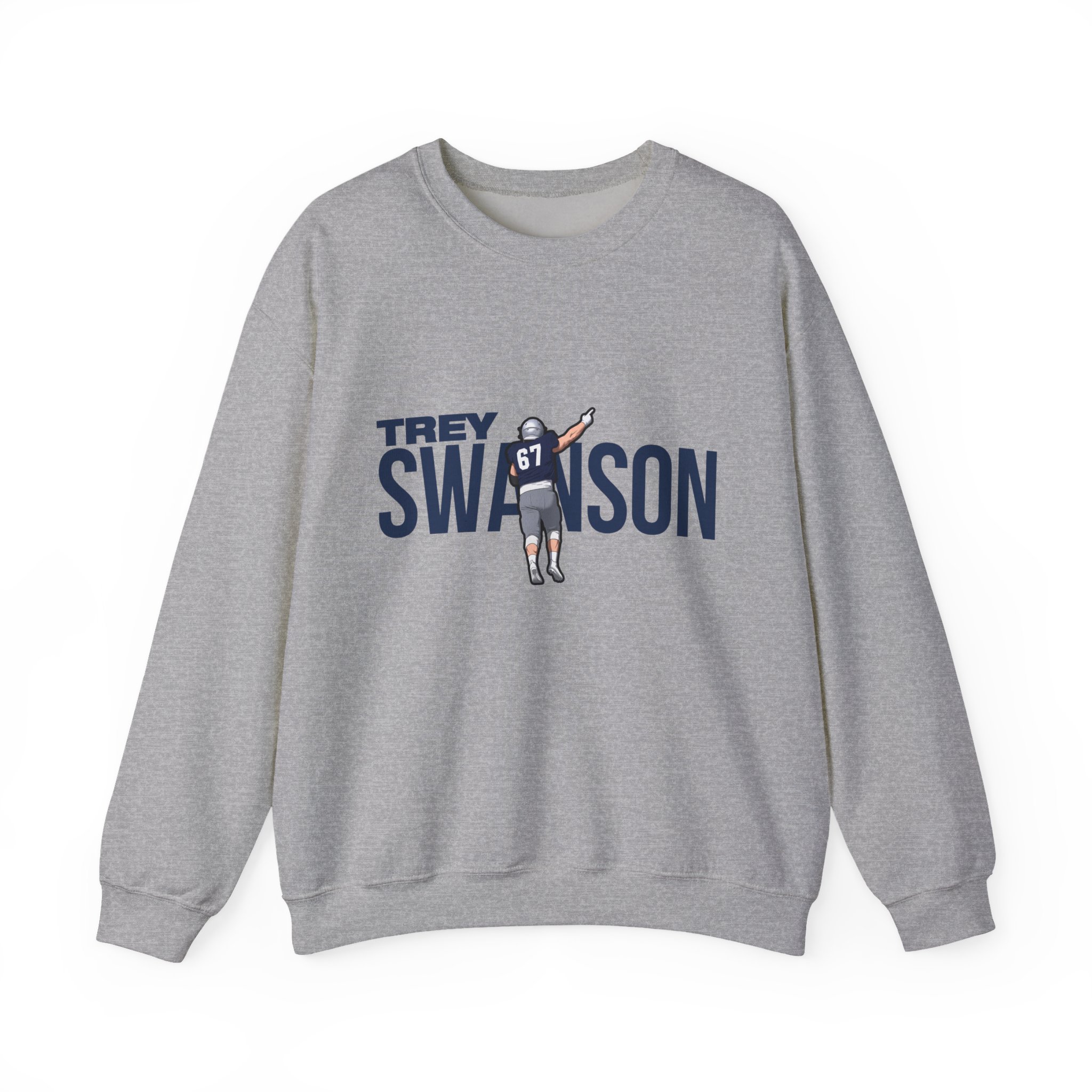 Crewneck Sweatshirt — character_player_name in Grey