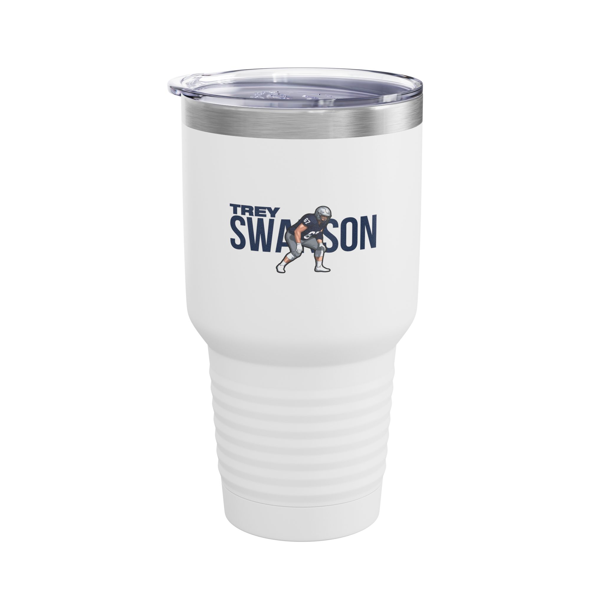 30oz Tumbler — character_player_name in White