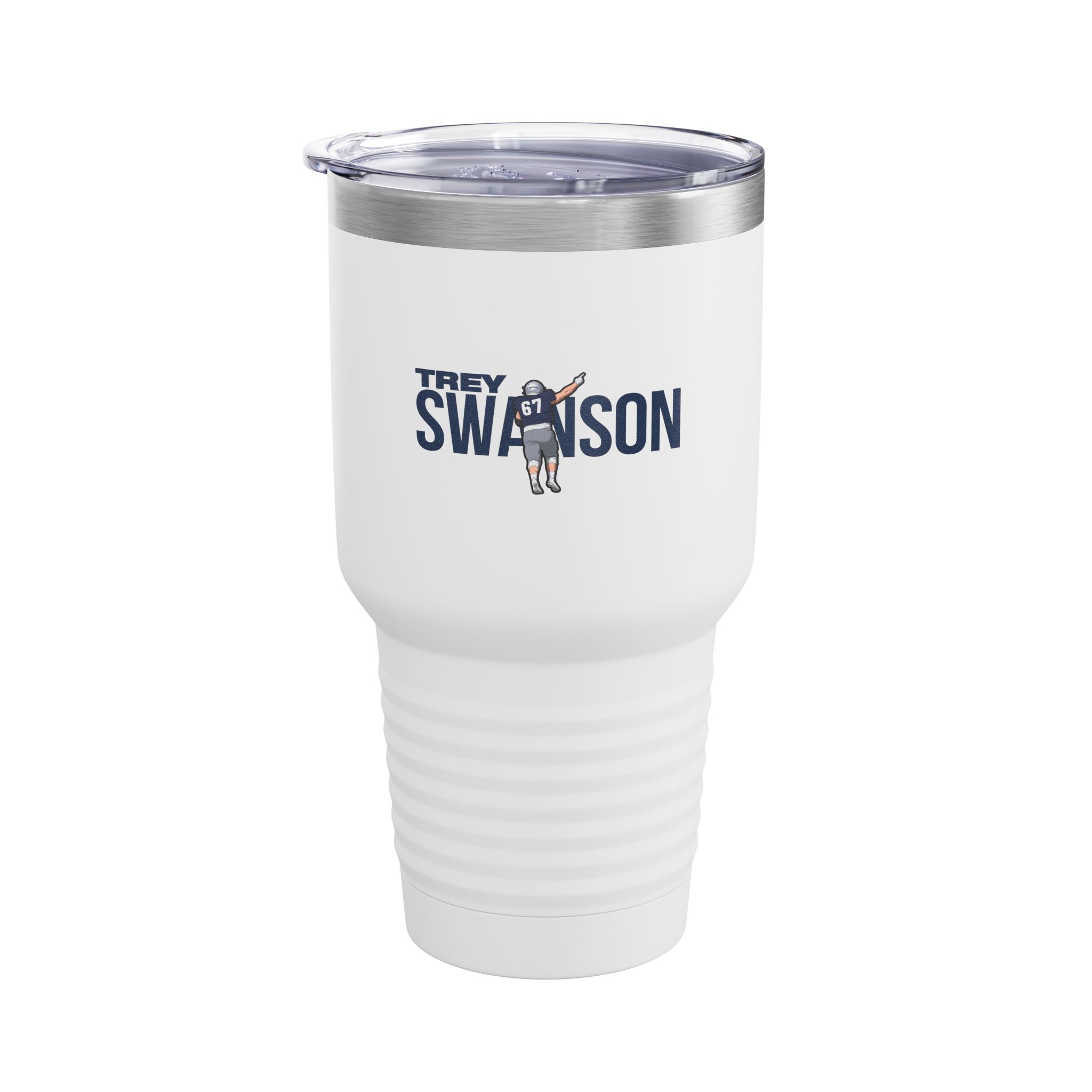 30oz Tumbler — character_player_name in White