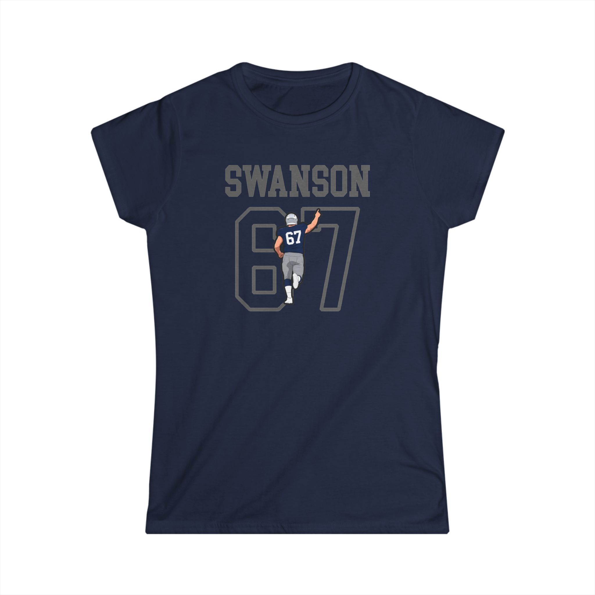Women's Softstyle Tee — character_shirsey in Navy