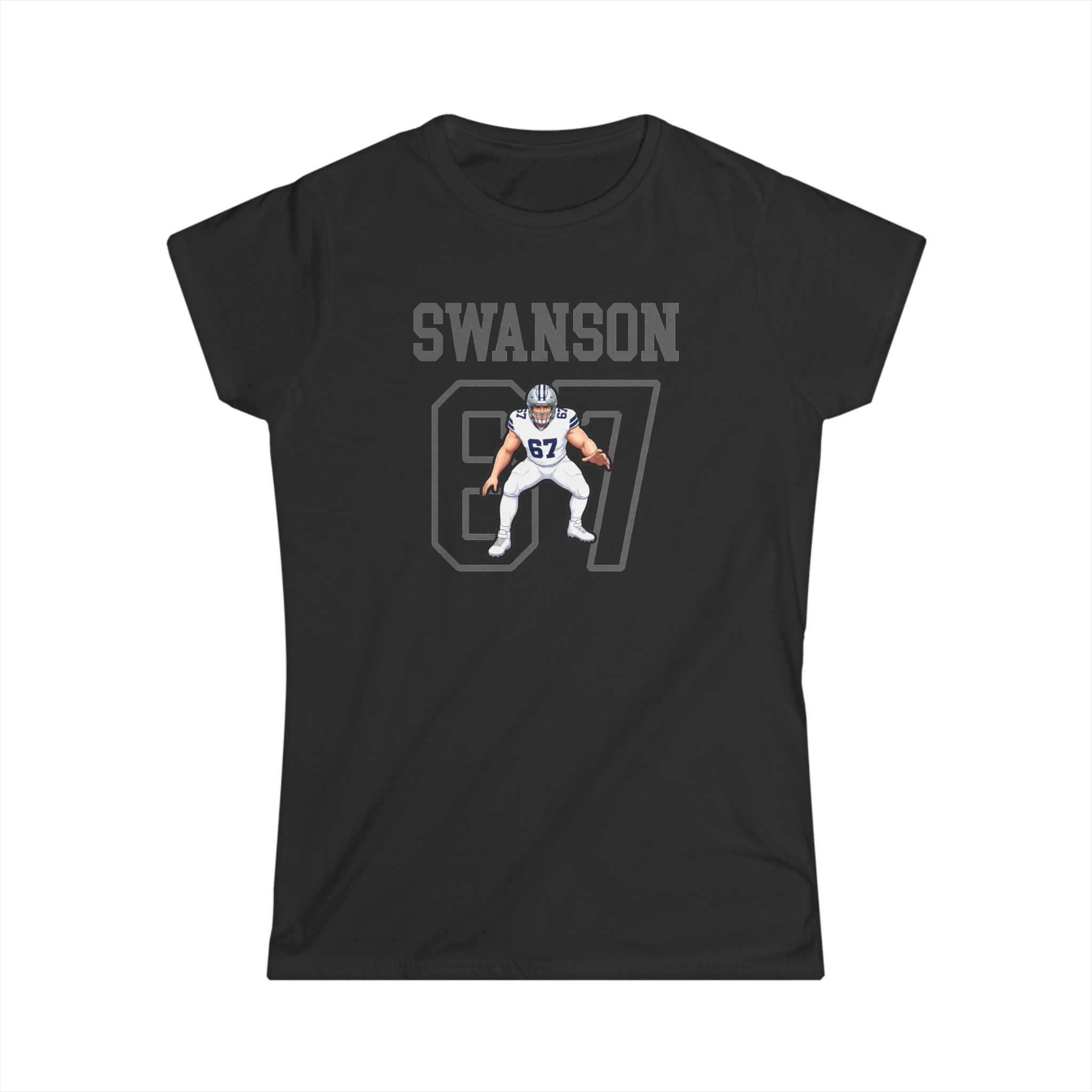 Women's Softstyle Tee — character_shirsey in Black