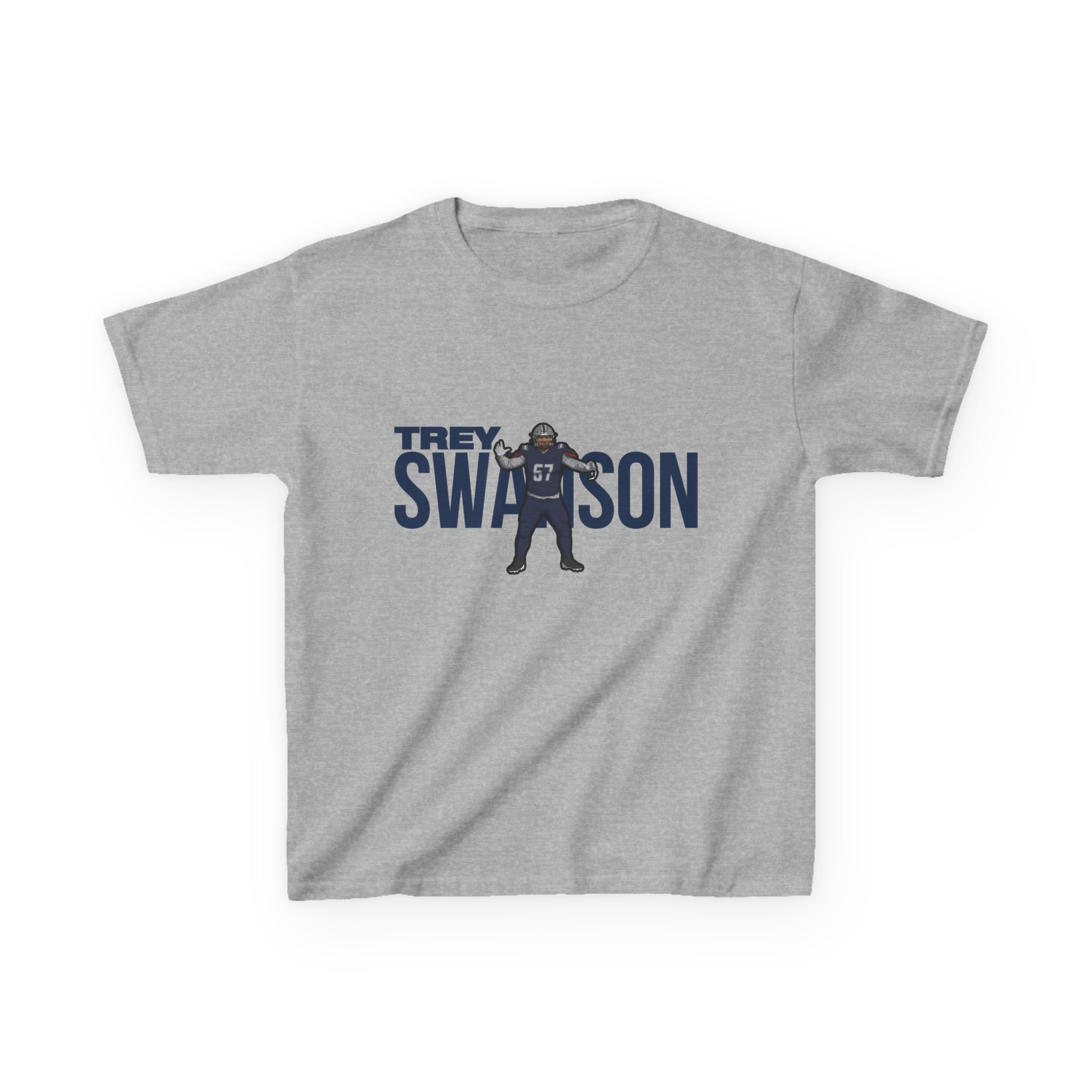 Youth Tee — character_player_name in Grey