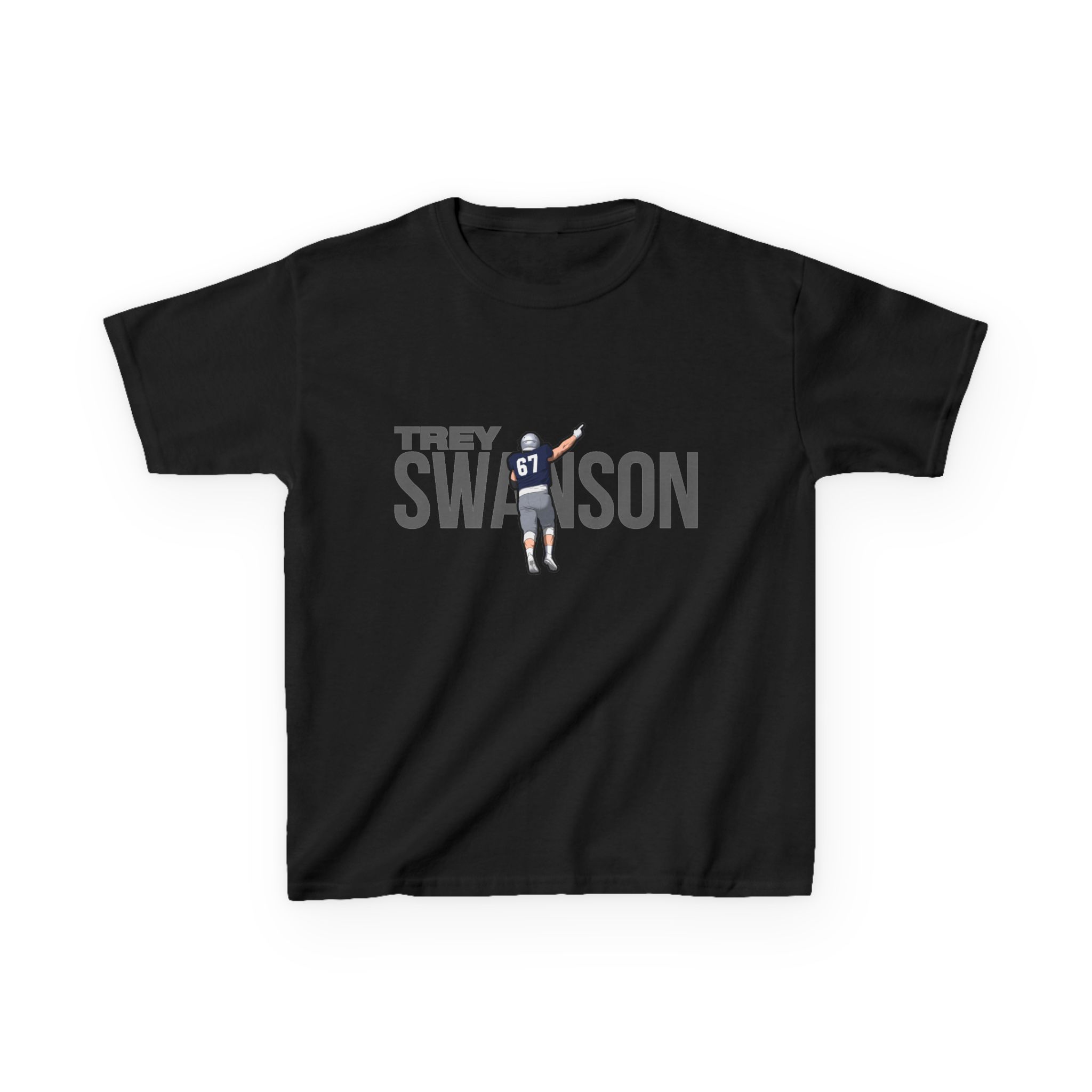 Youth Tee — character_player_name in Black