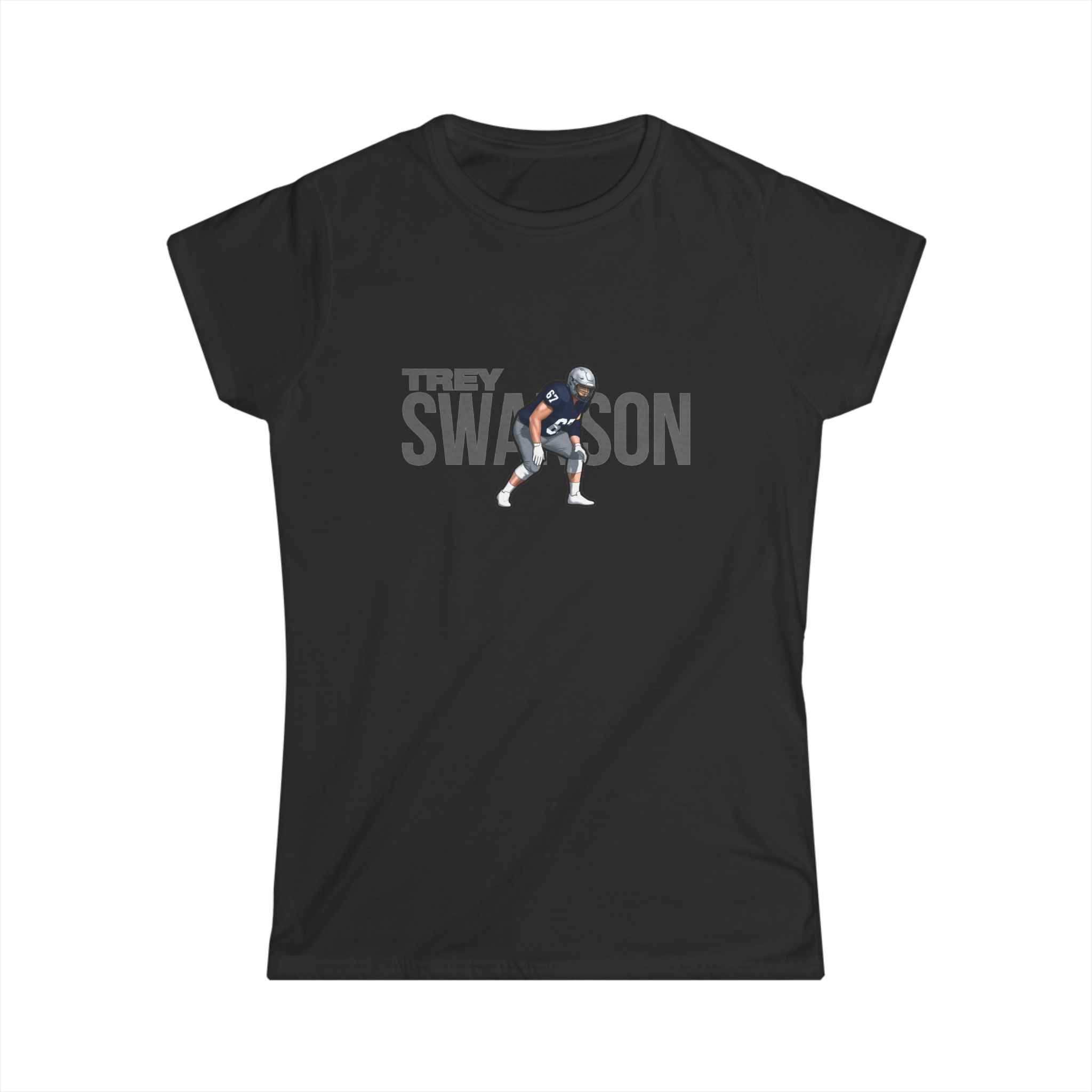 Women's Softstyle Tee — character_player_name in Black