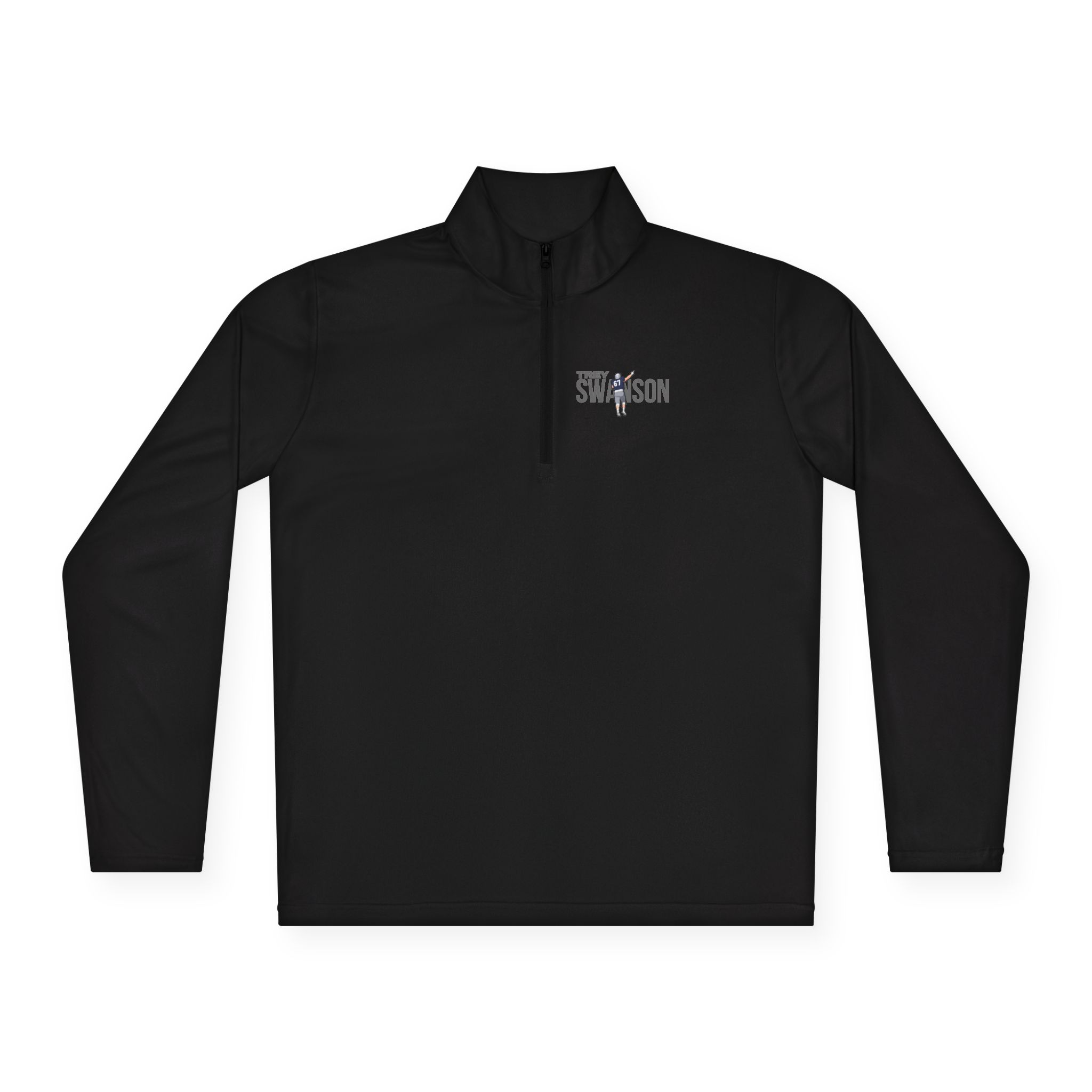 Q-Zip Pullover — character_player_name in Black