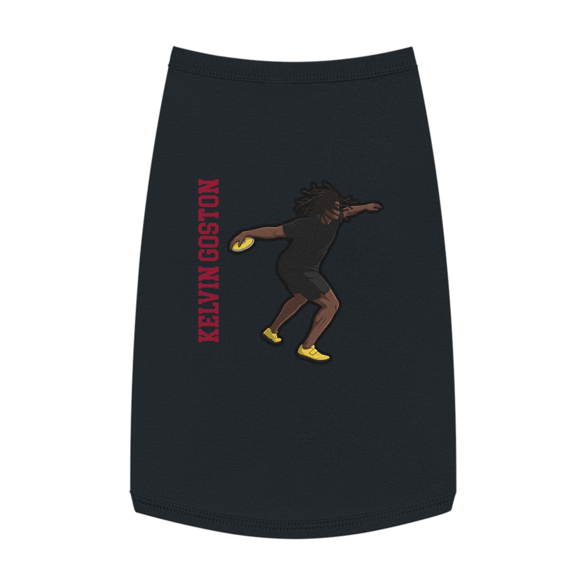 Pet Tank Top — character_name_vertical in White
