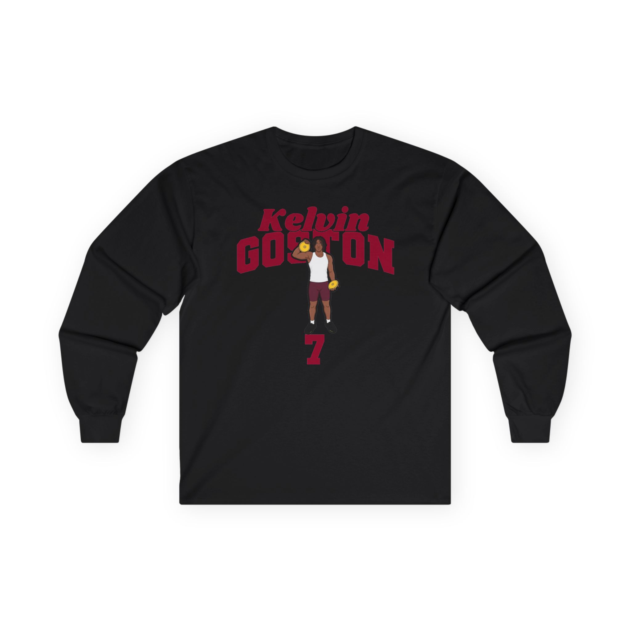Long Sleeve Tee — character_signature_arch in Black