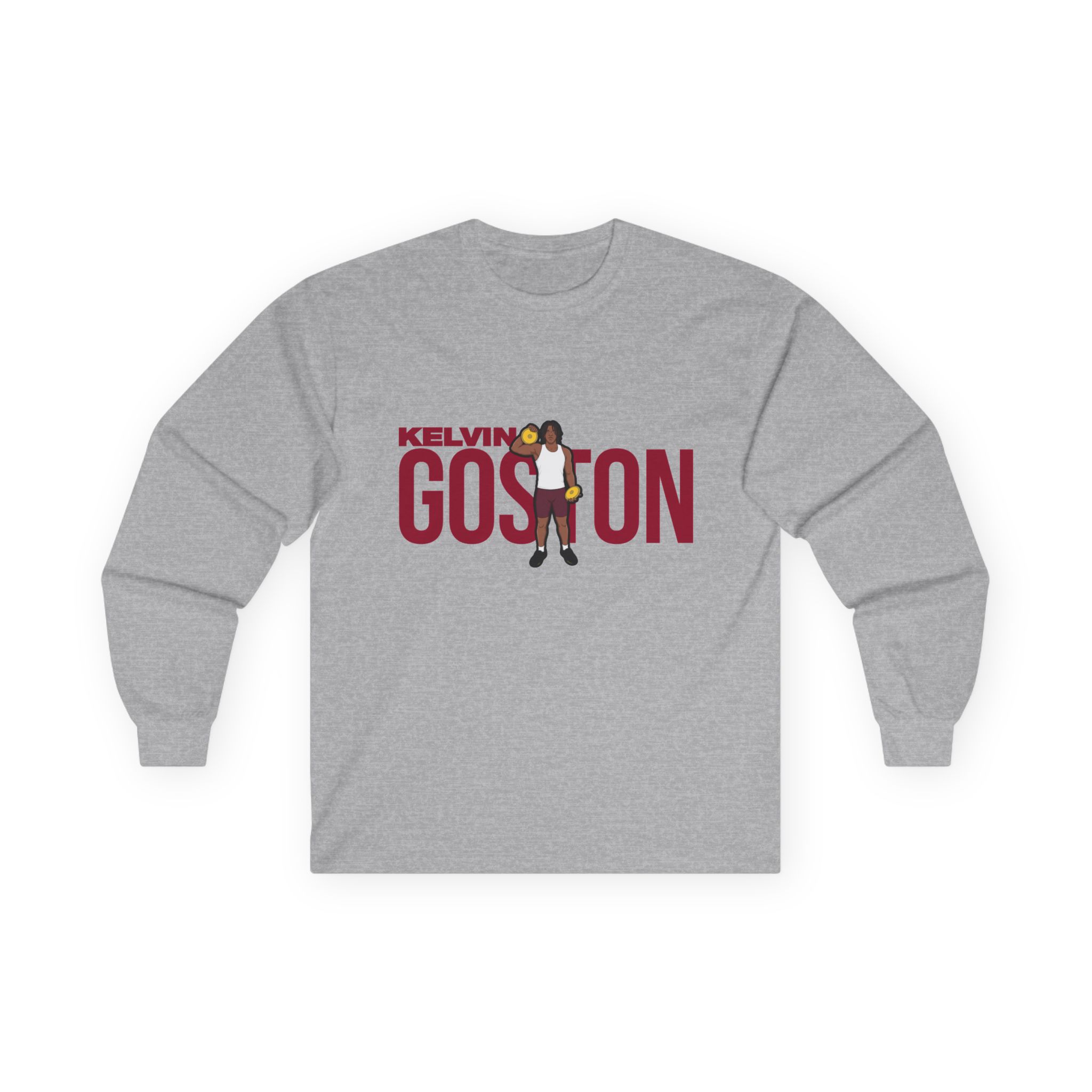Long Sleeve Tee — character_player_name in Grey