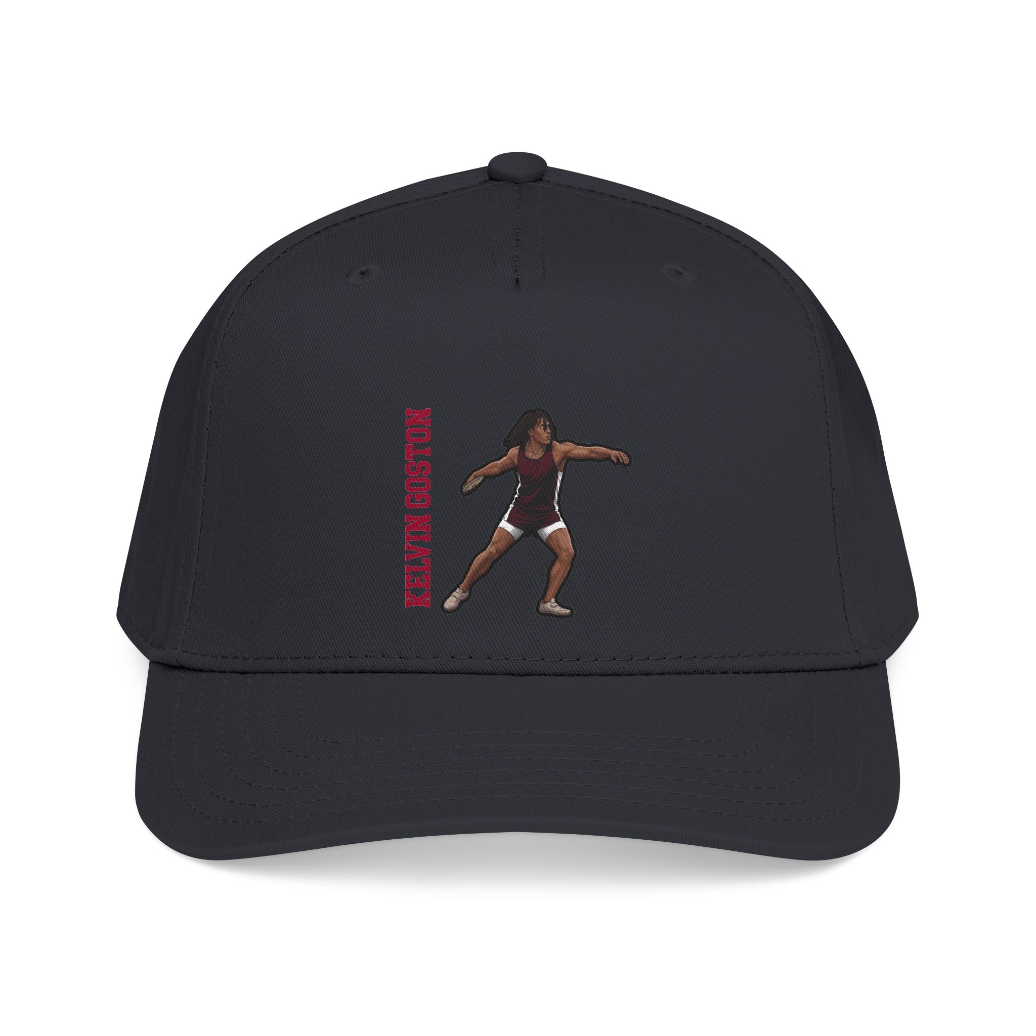 Baseball Cap — character_name_vertical in Black