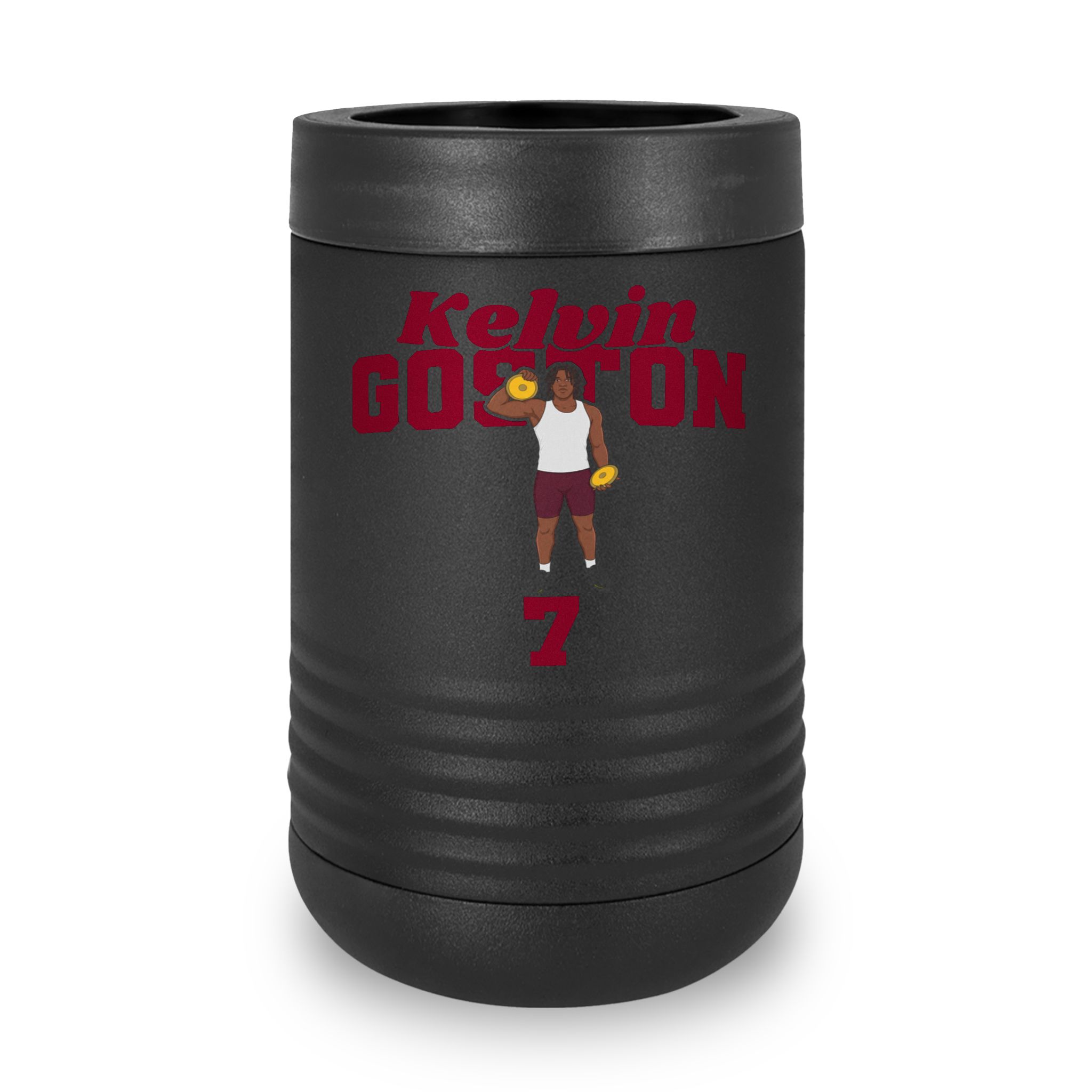 Stainless Can Cooler — character_signature_arch in Black