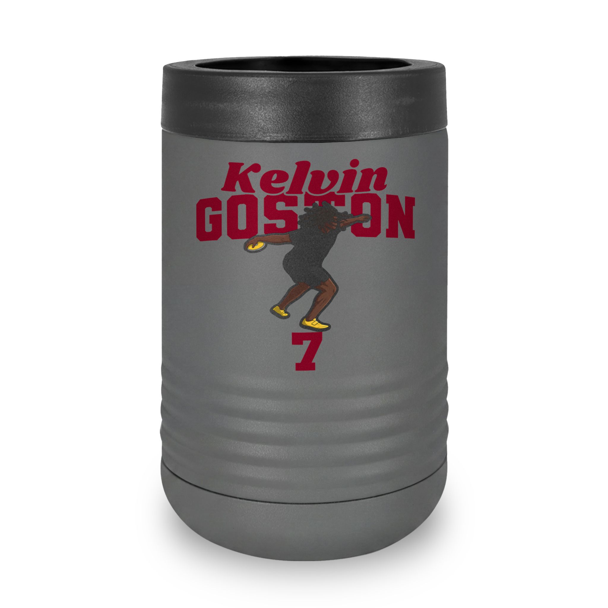 Stainless Can Cooler — character_signature_arch in Grey