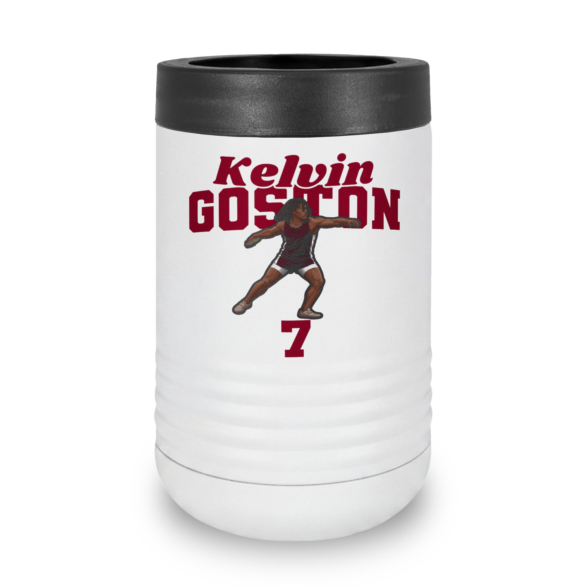 Stainless Can Cooler — character_signature_arch in White