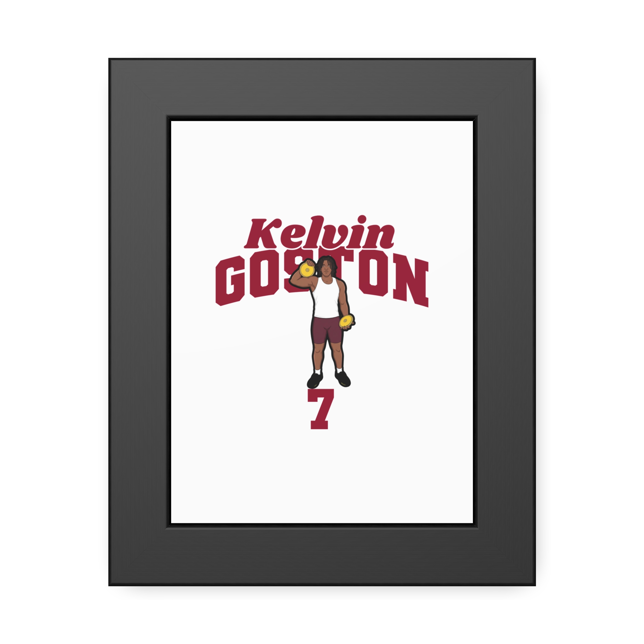 Framed Poster — character_signature_arch in Black