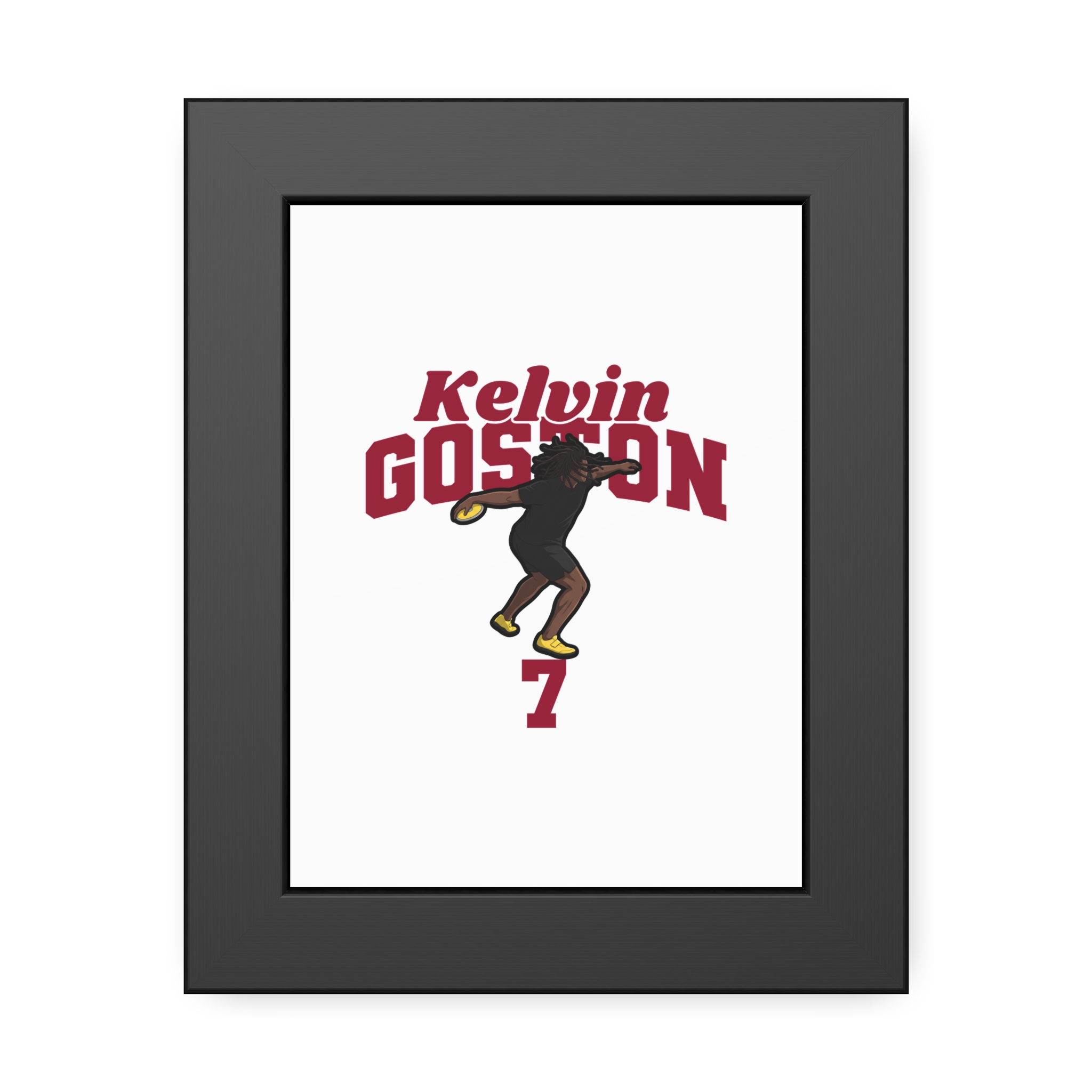 Framed Poster — character_signature_arch in Black
