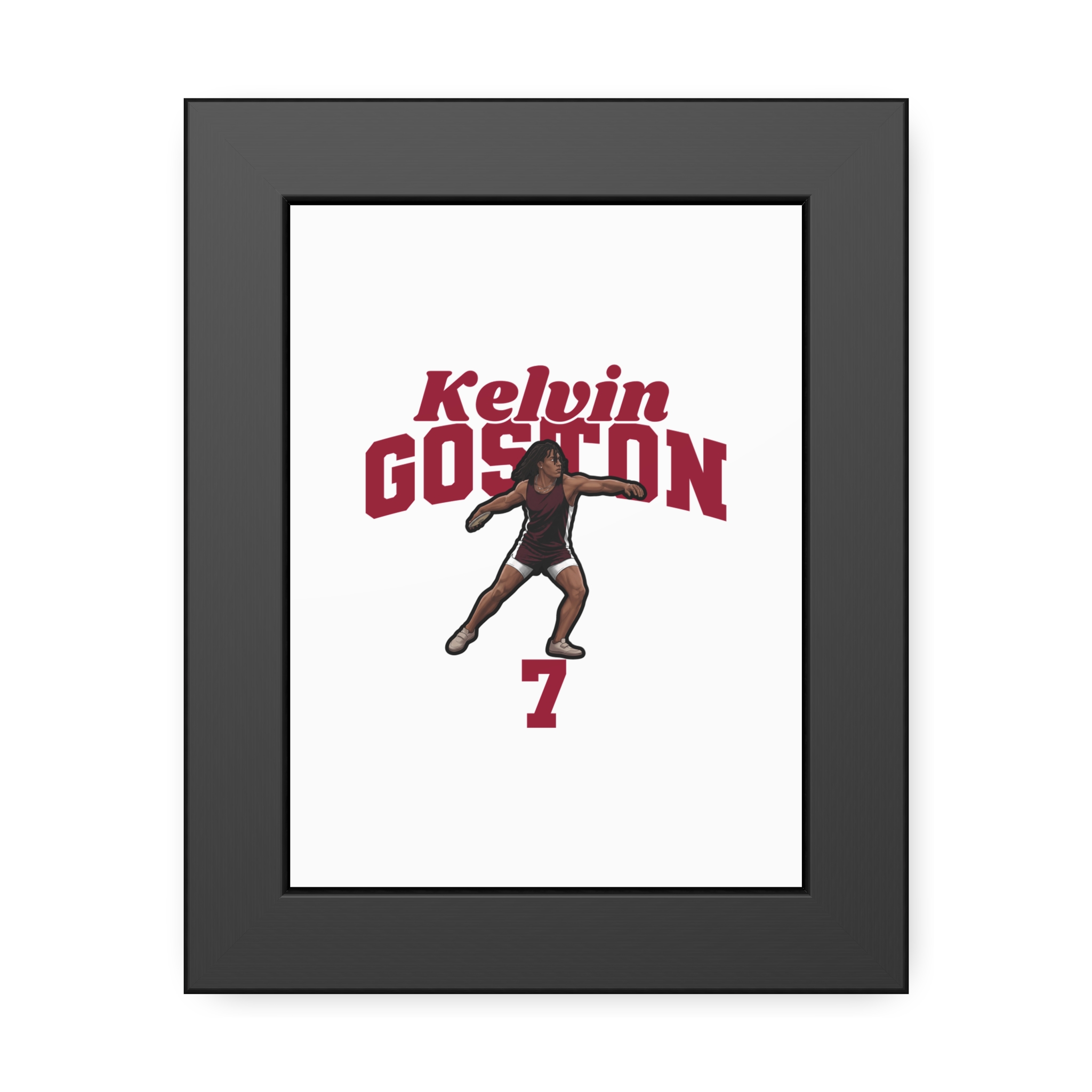 Framed Poster — character_signature_arch in Black