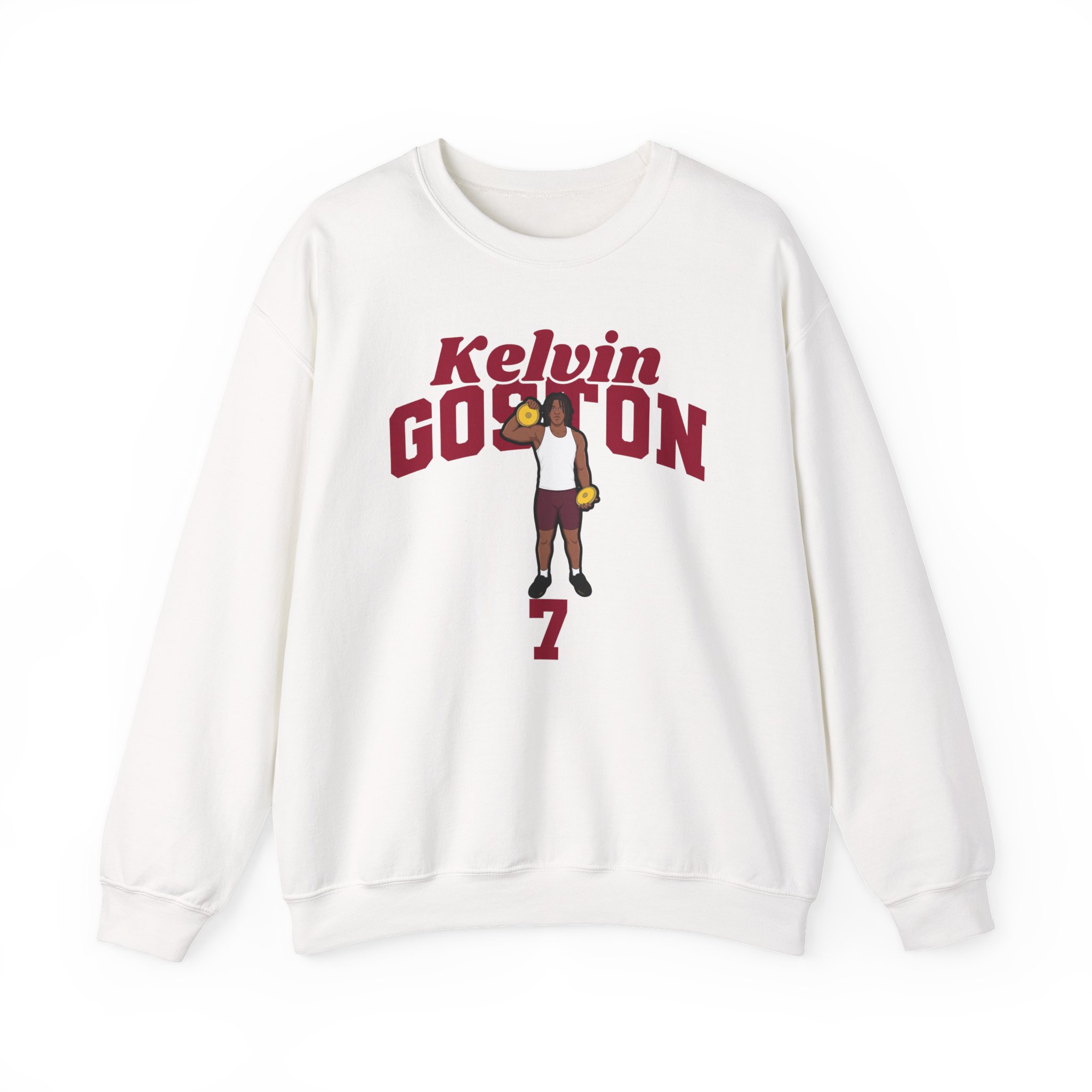 Crewneck Sweatshirt — character_signature_arch in White
