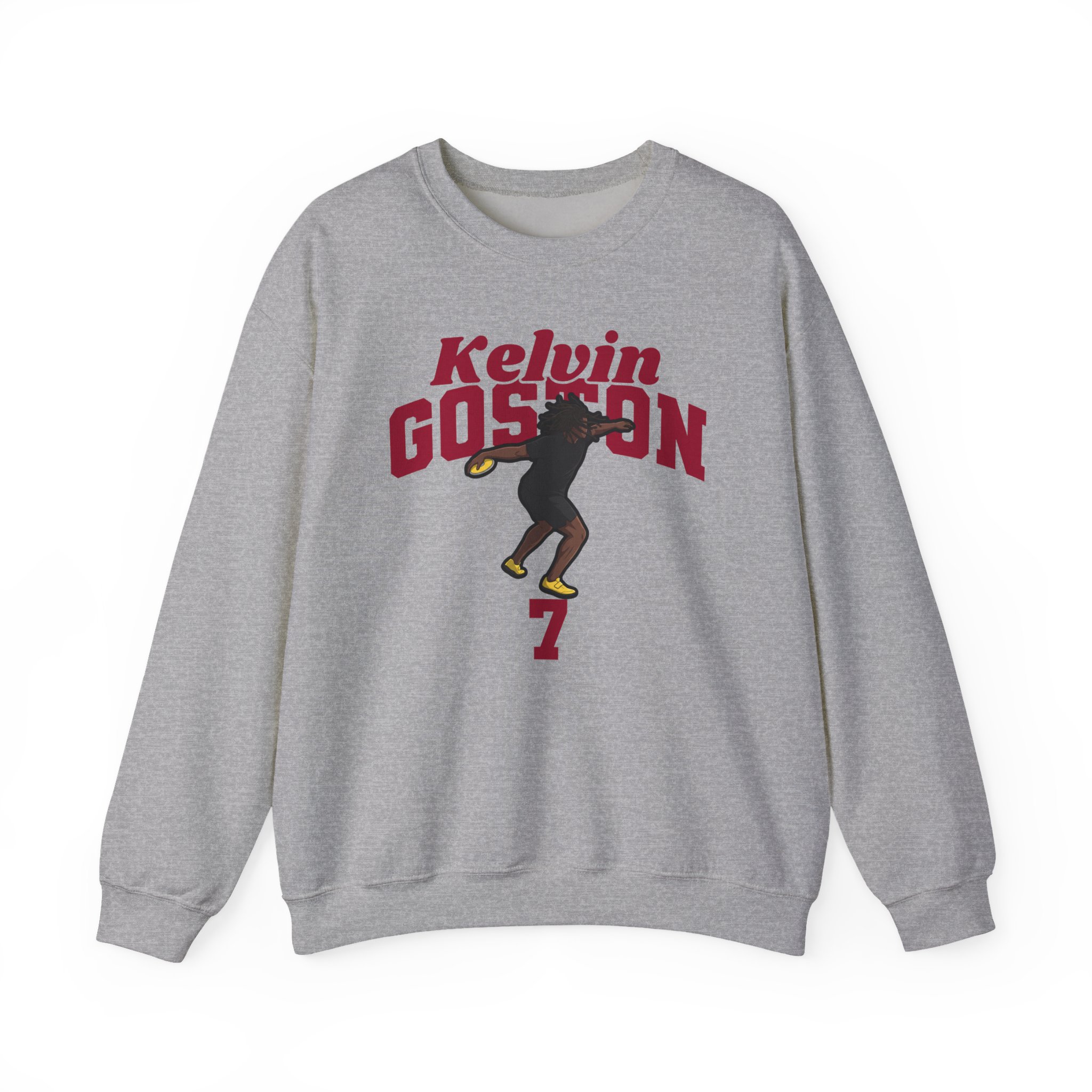 Crewneck Sweatshirt — character_signature_arch in Grey