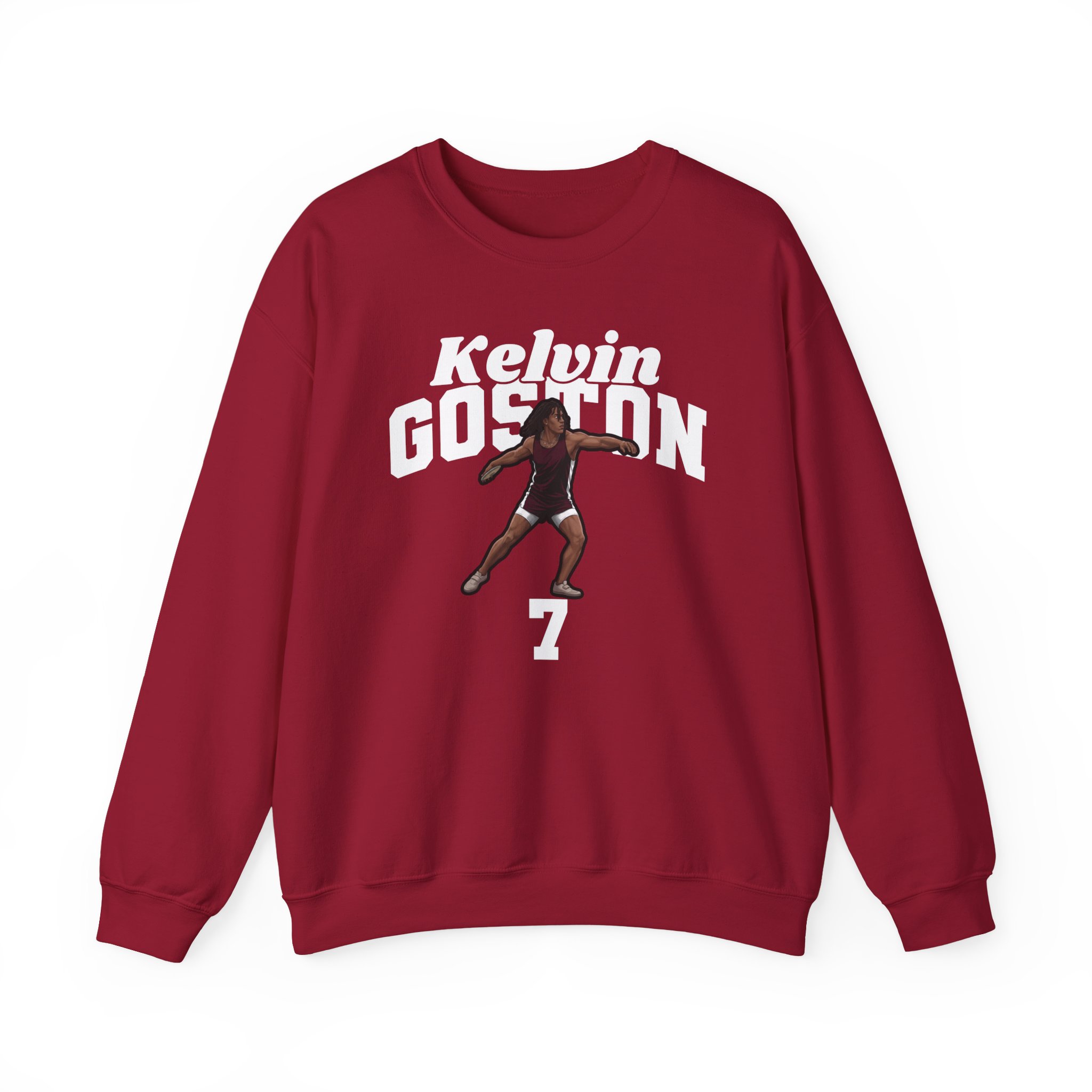 Crewneck Sweatshirt — character_signature_arch in Cardinal