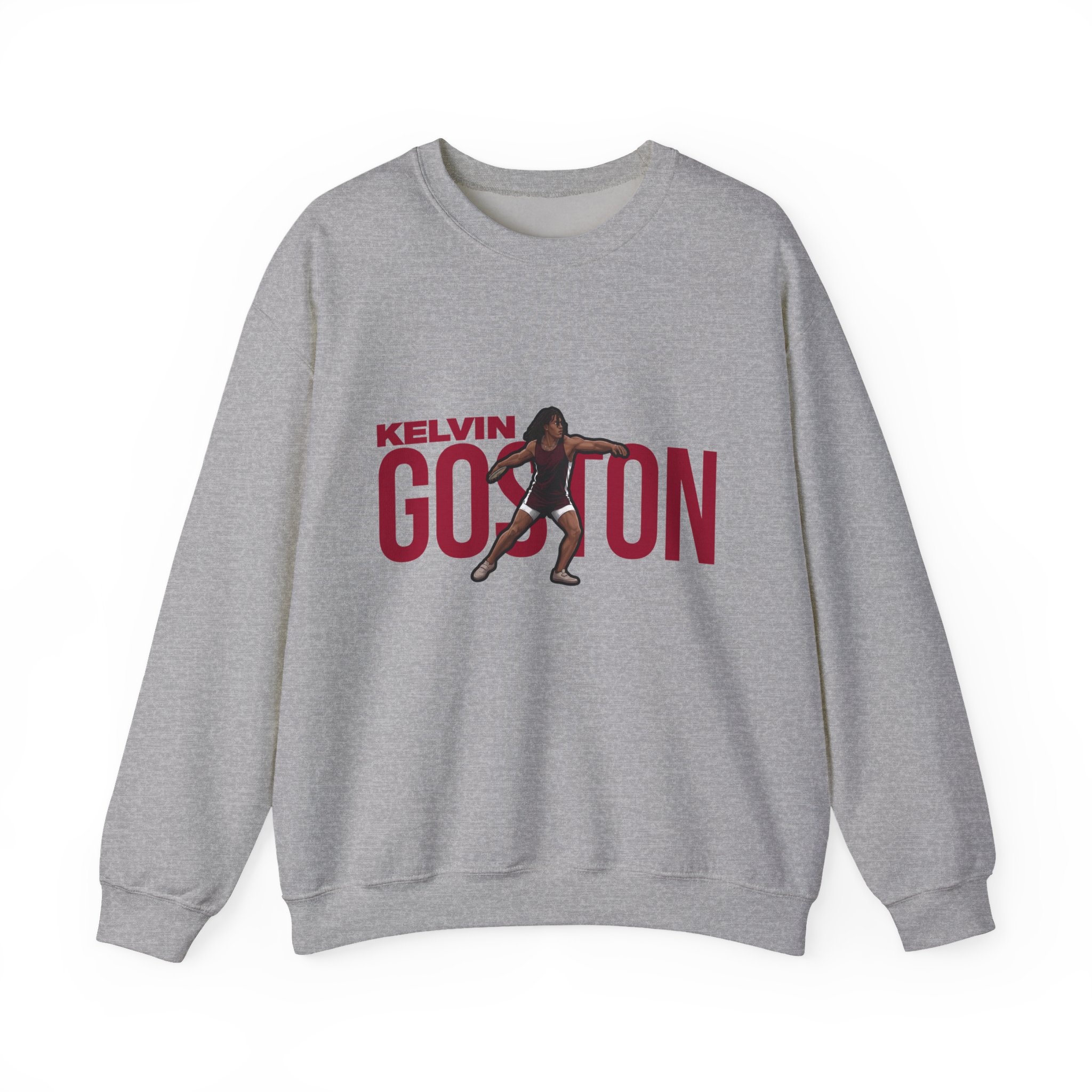 Crewneck Sweatshirt — character_player_name in Grey