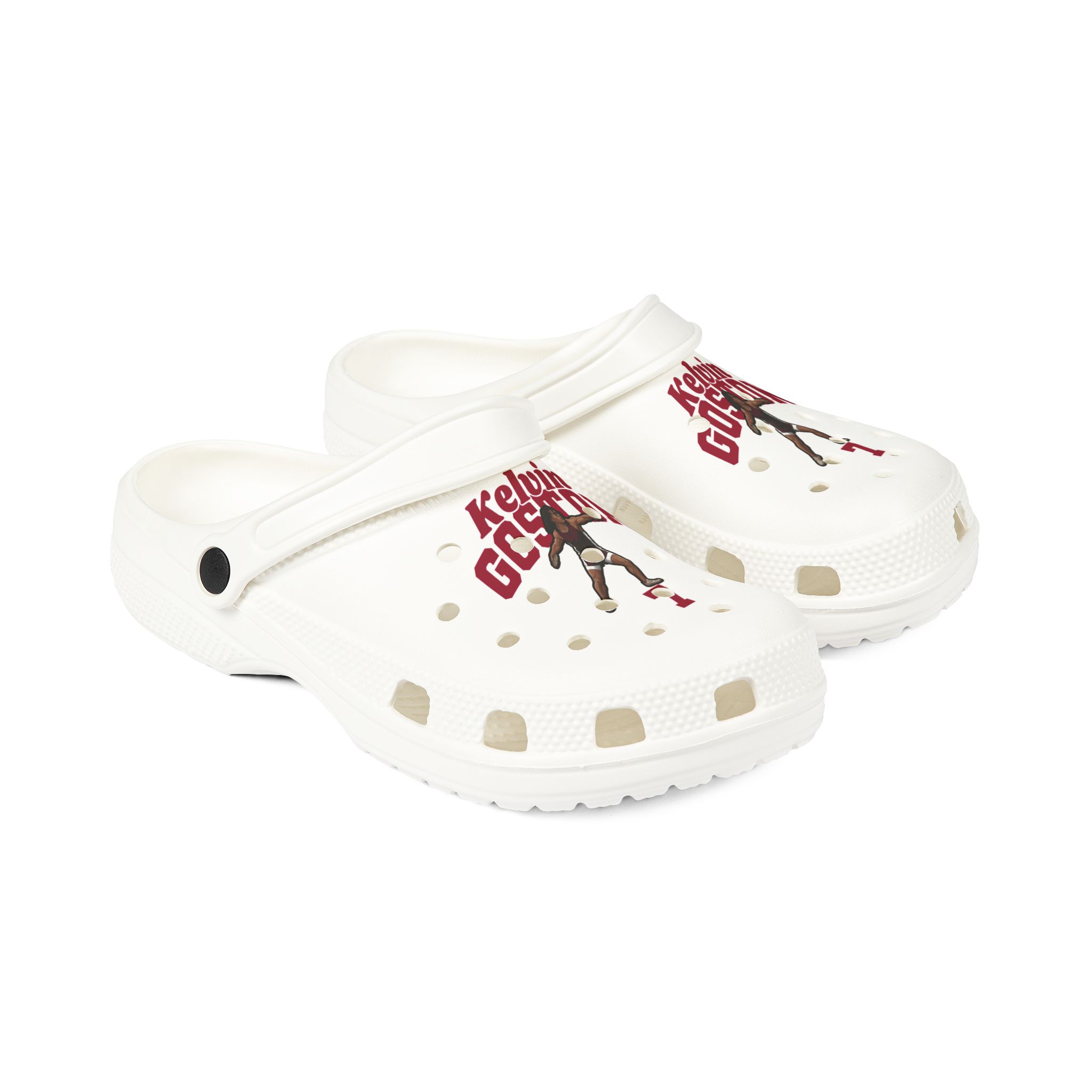 Rubber Clogs — character_signature_arch in White