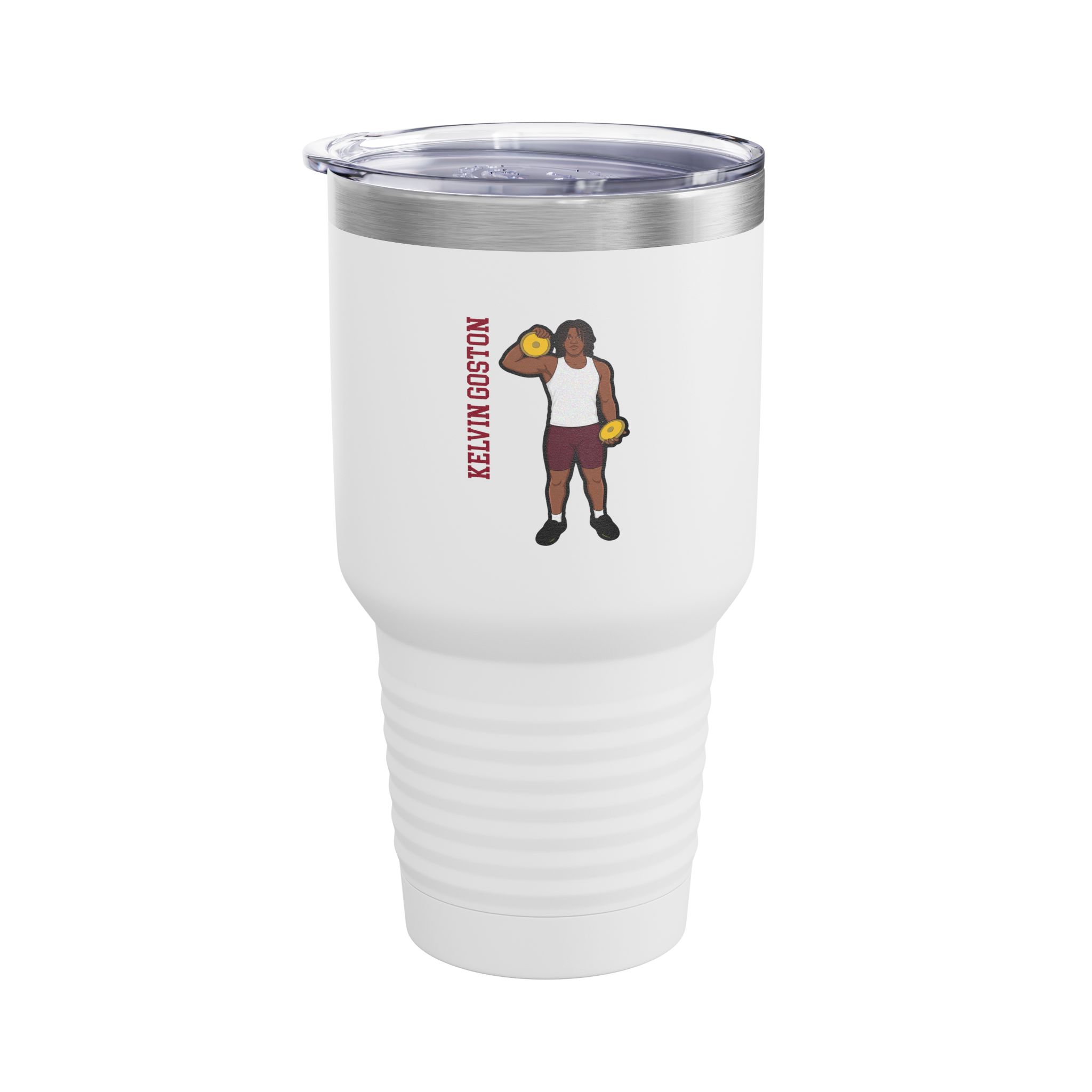 30oz Tumbler — character_name_vertical in White