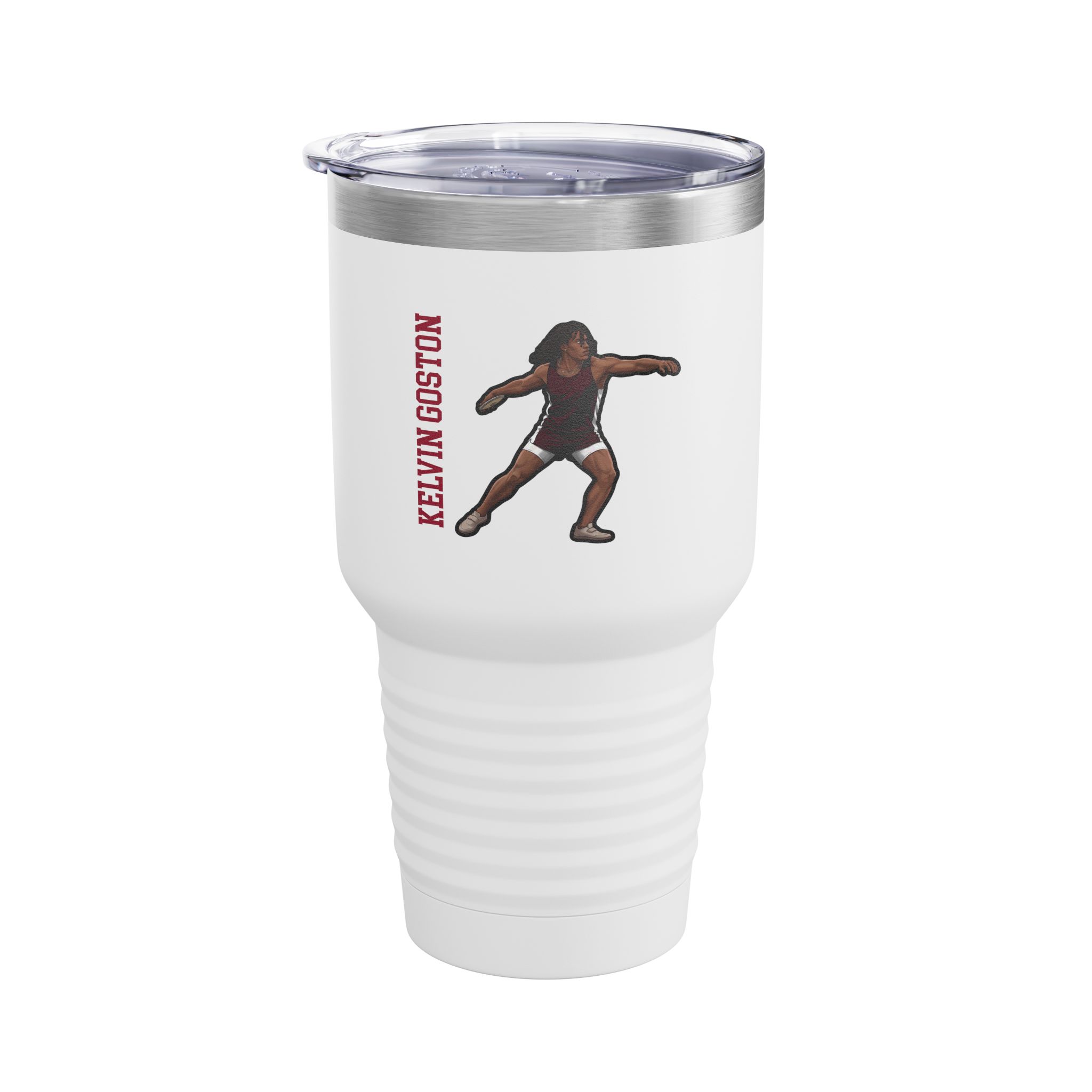 30oz Tumbler — character_name_vertical in White