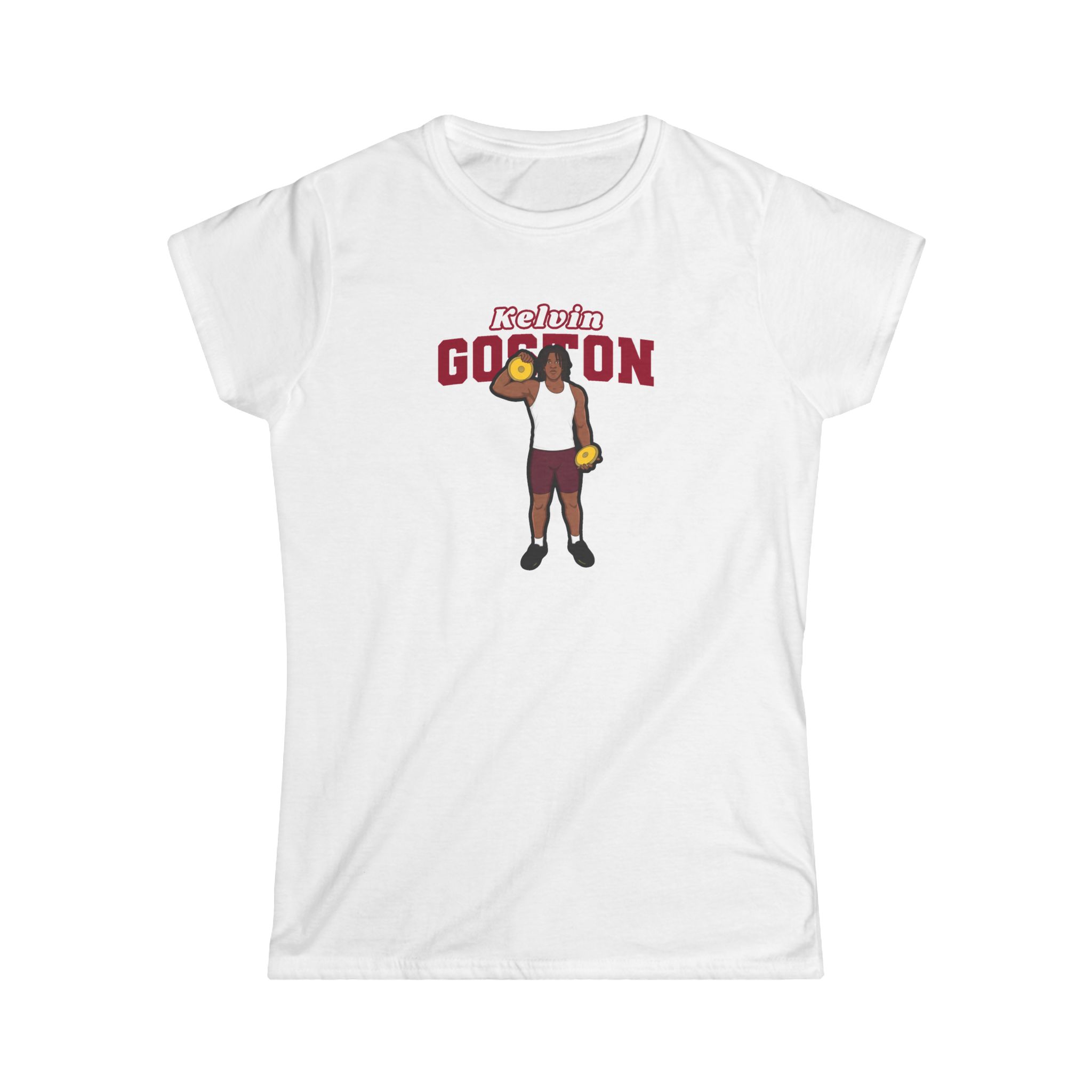 Women's Softstyle Tee — character_name_arch in White