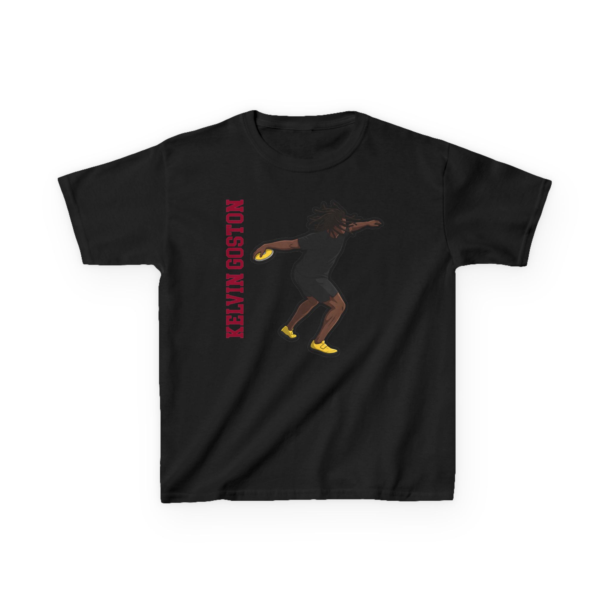 Youth Tee — character_name_vertical in Black