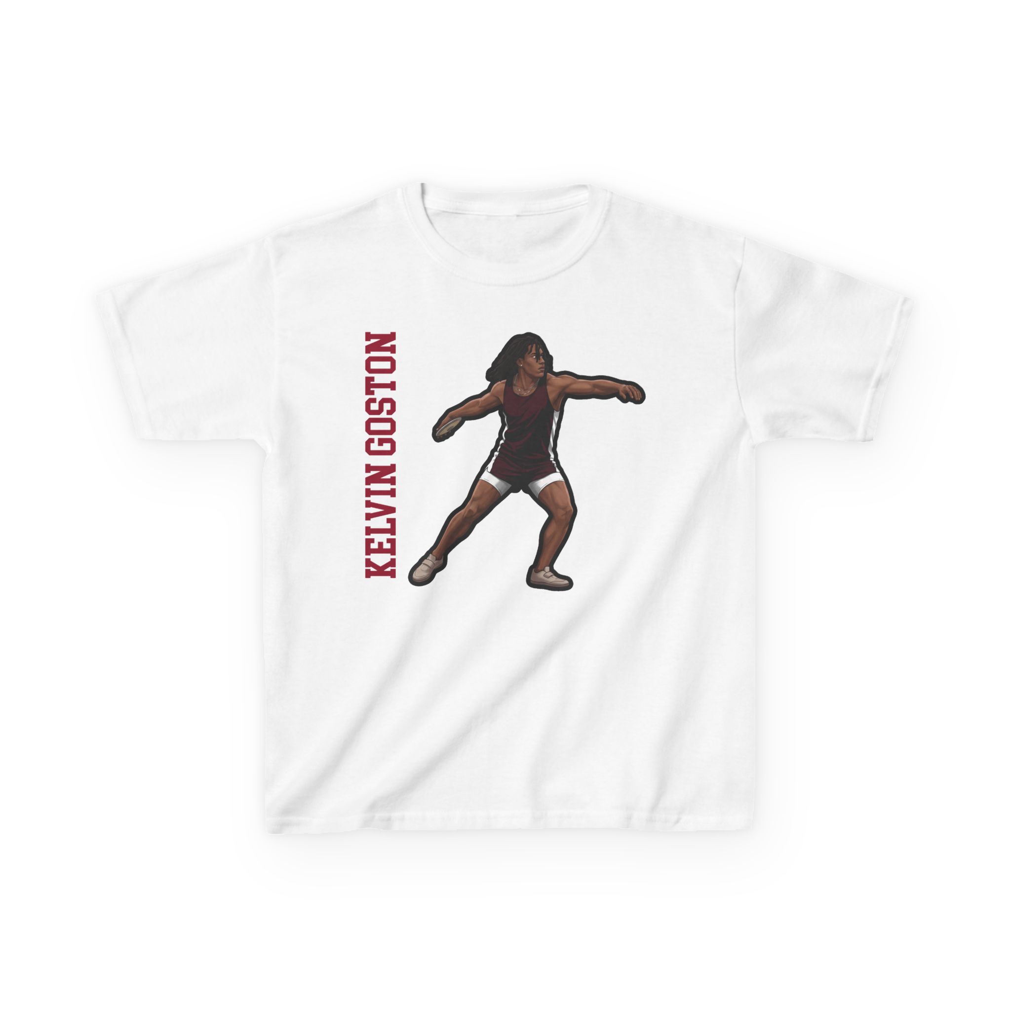 Youth Tee — character_name_vertical in White