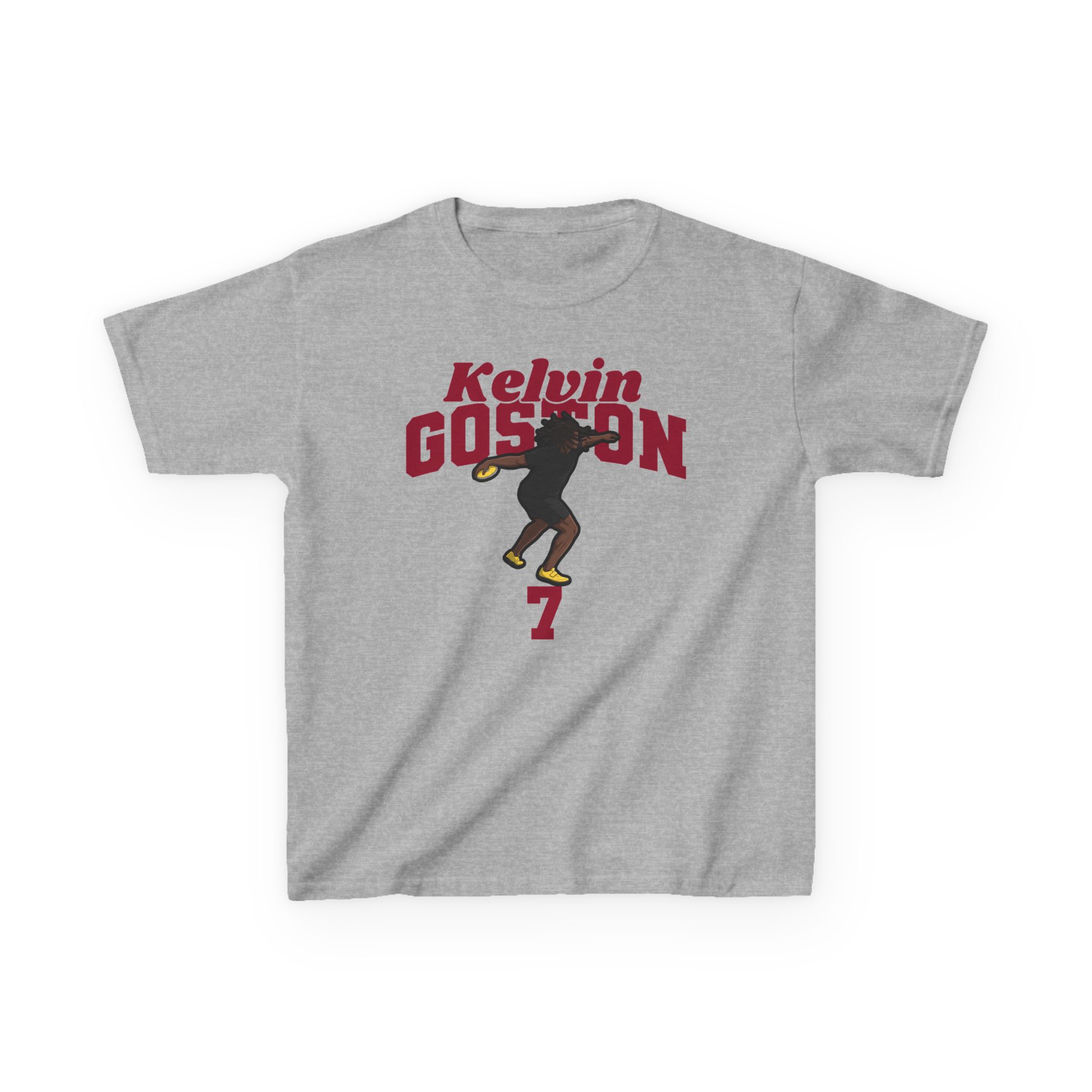 Youth Tee — character_signature_arch in Grey