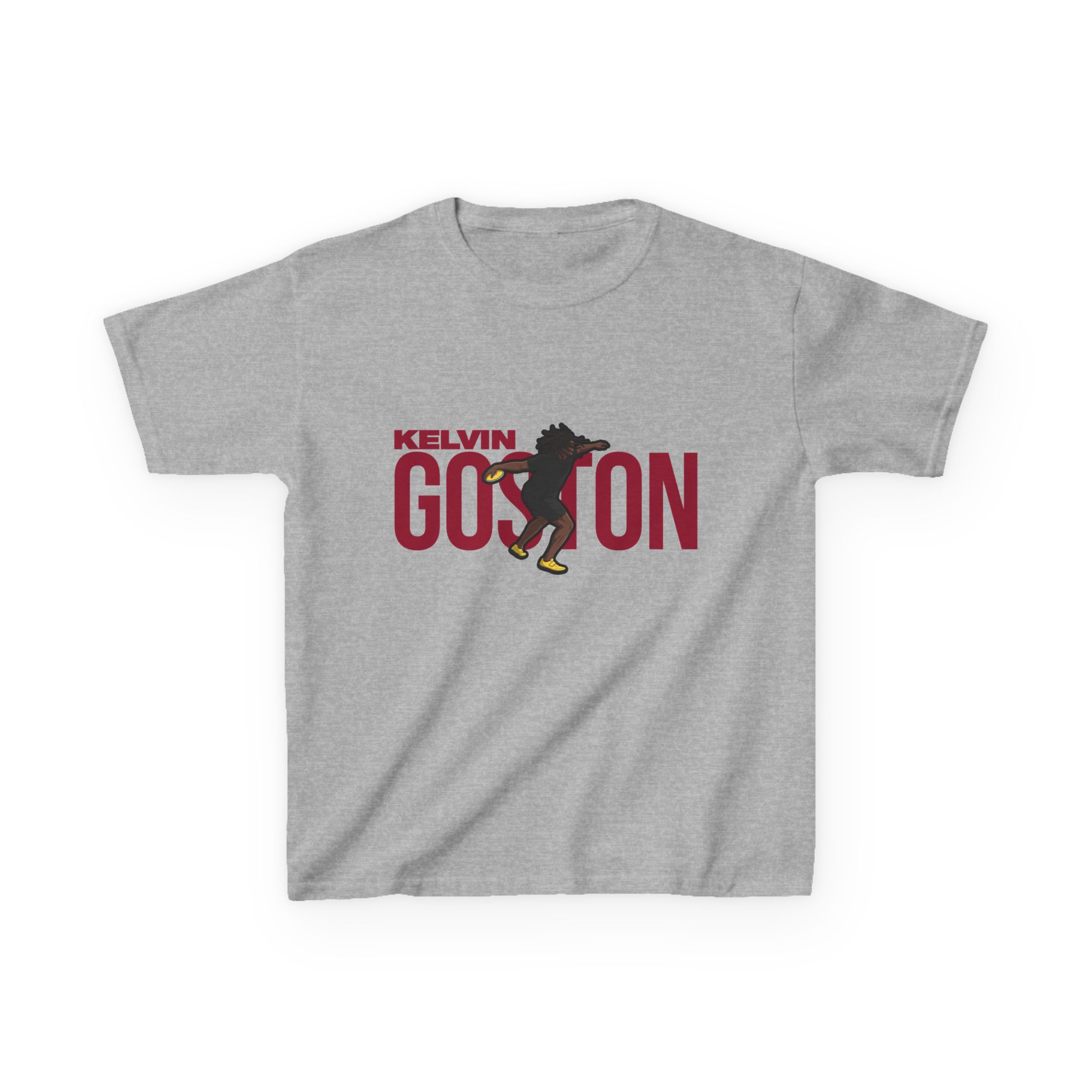 Youth Tee — character_player_name in Grey