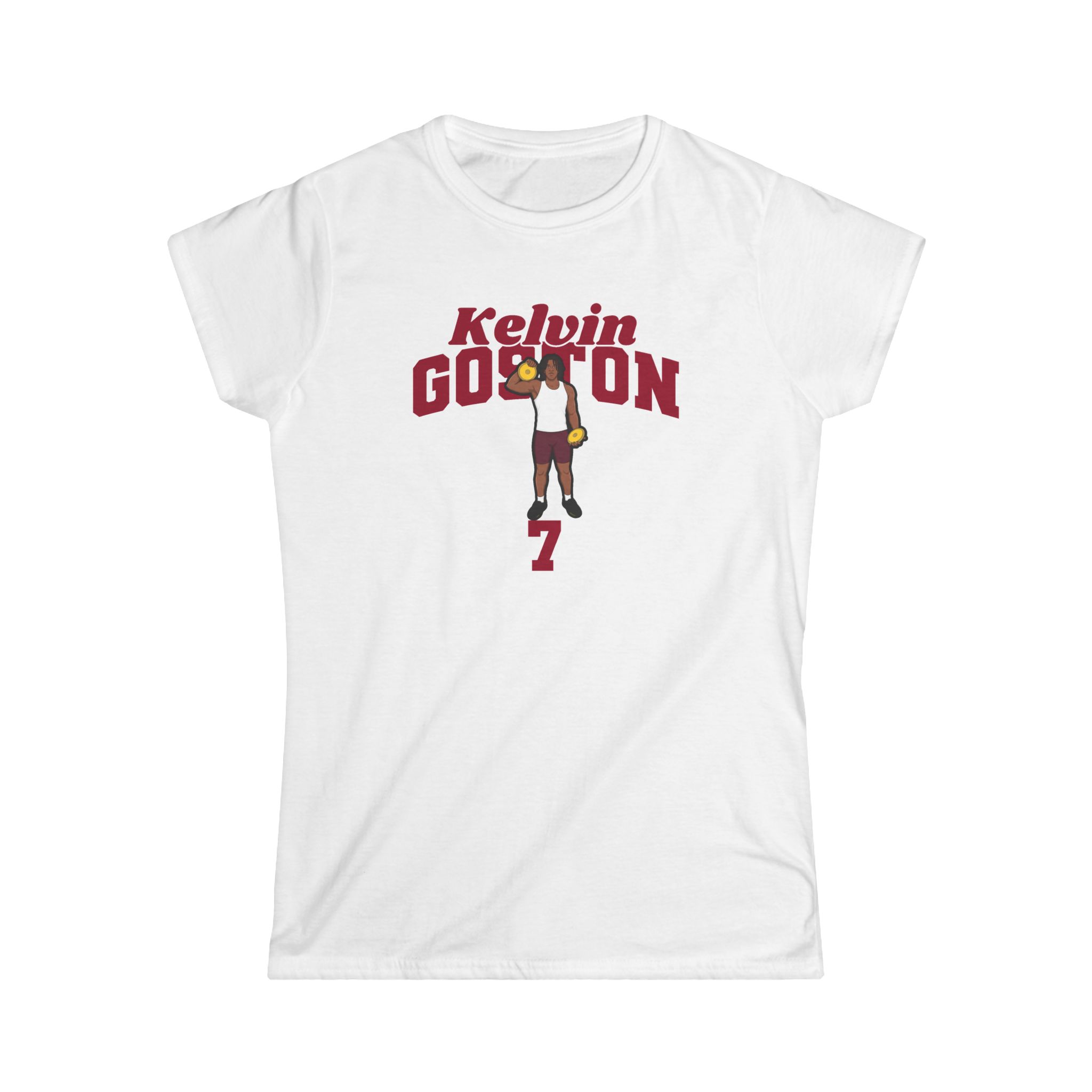 Women's Softstyle Tee — character_signature_arch in White