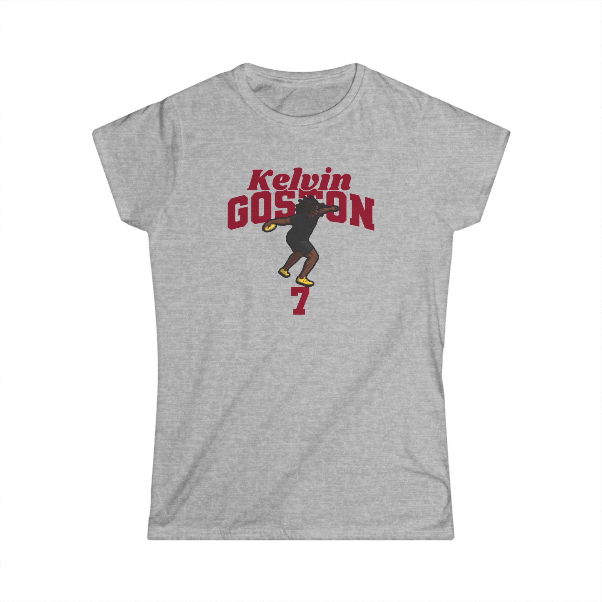 Women's Softstyle Tee — character_signature_arch in Grey