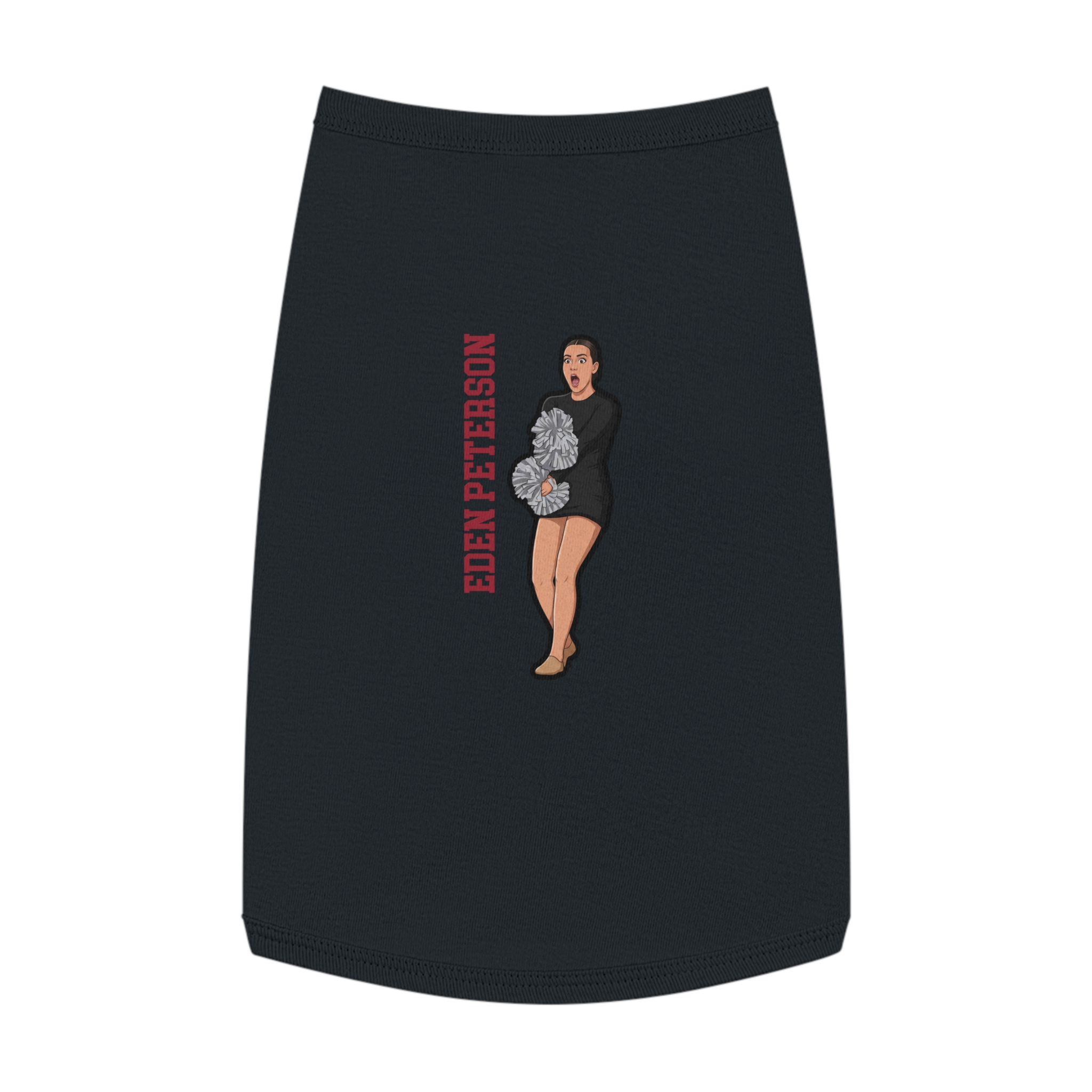 Pet Tank Top — character_name_vertical in Black