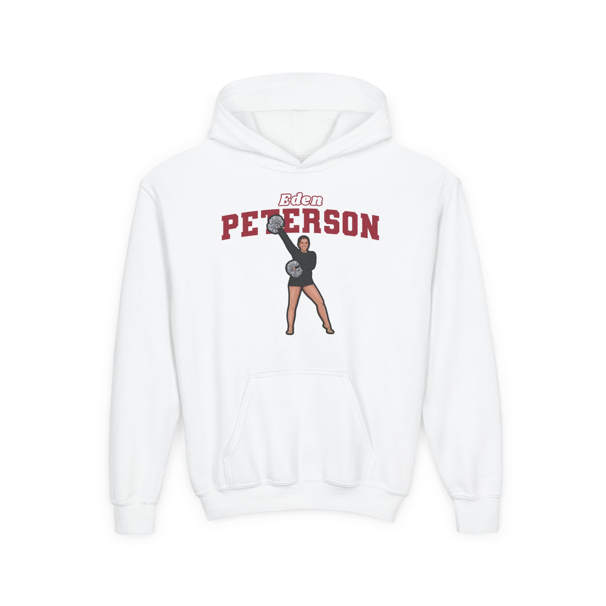 Youth Hoodie — character_name_arch in White