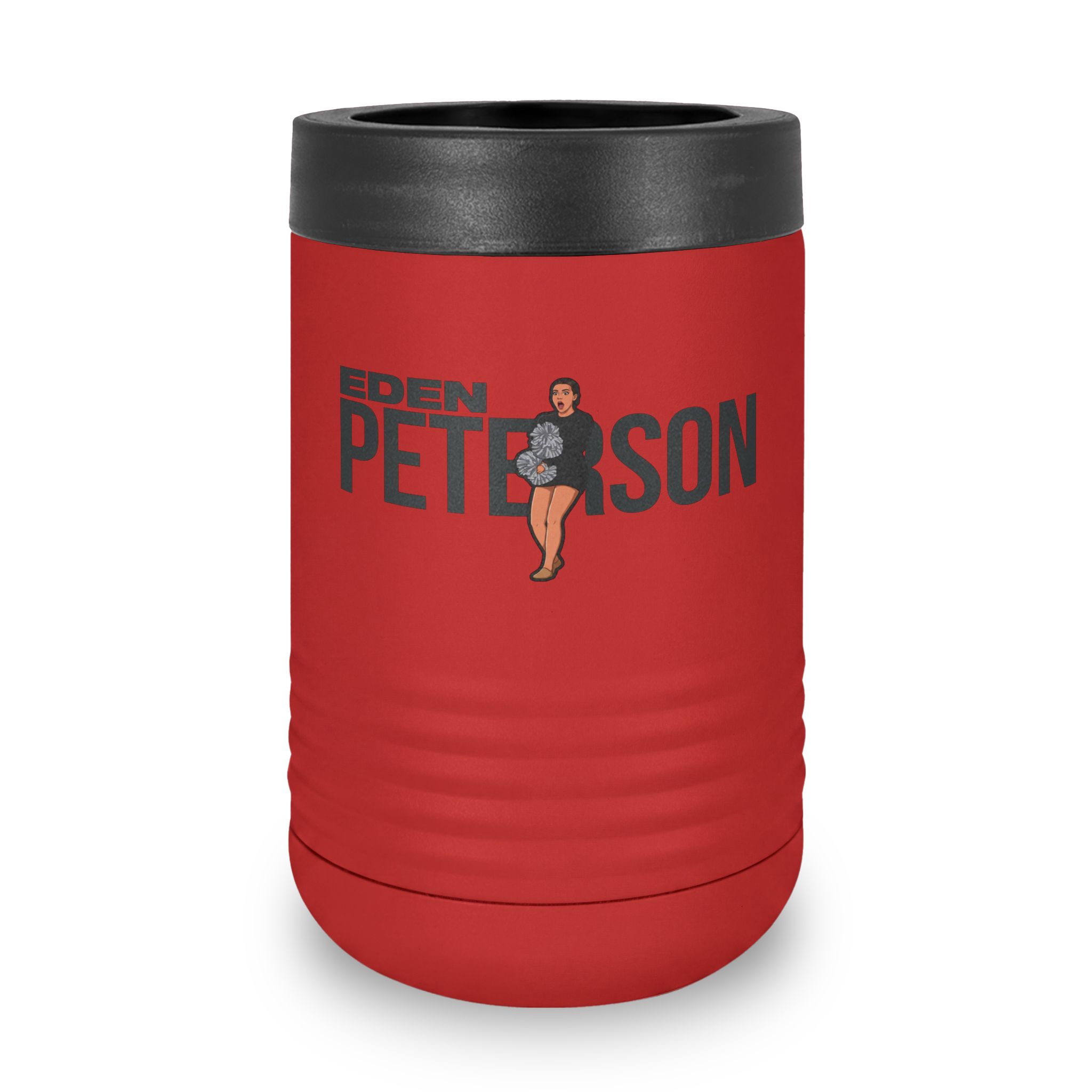 Stainless Can Cooler — character_player_name in Red