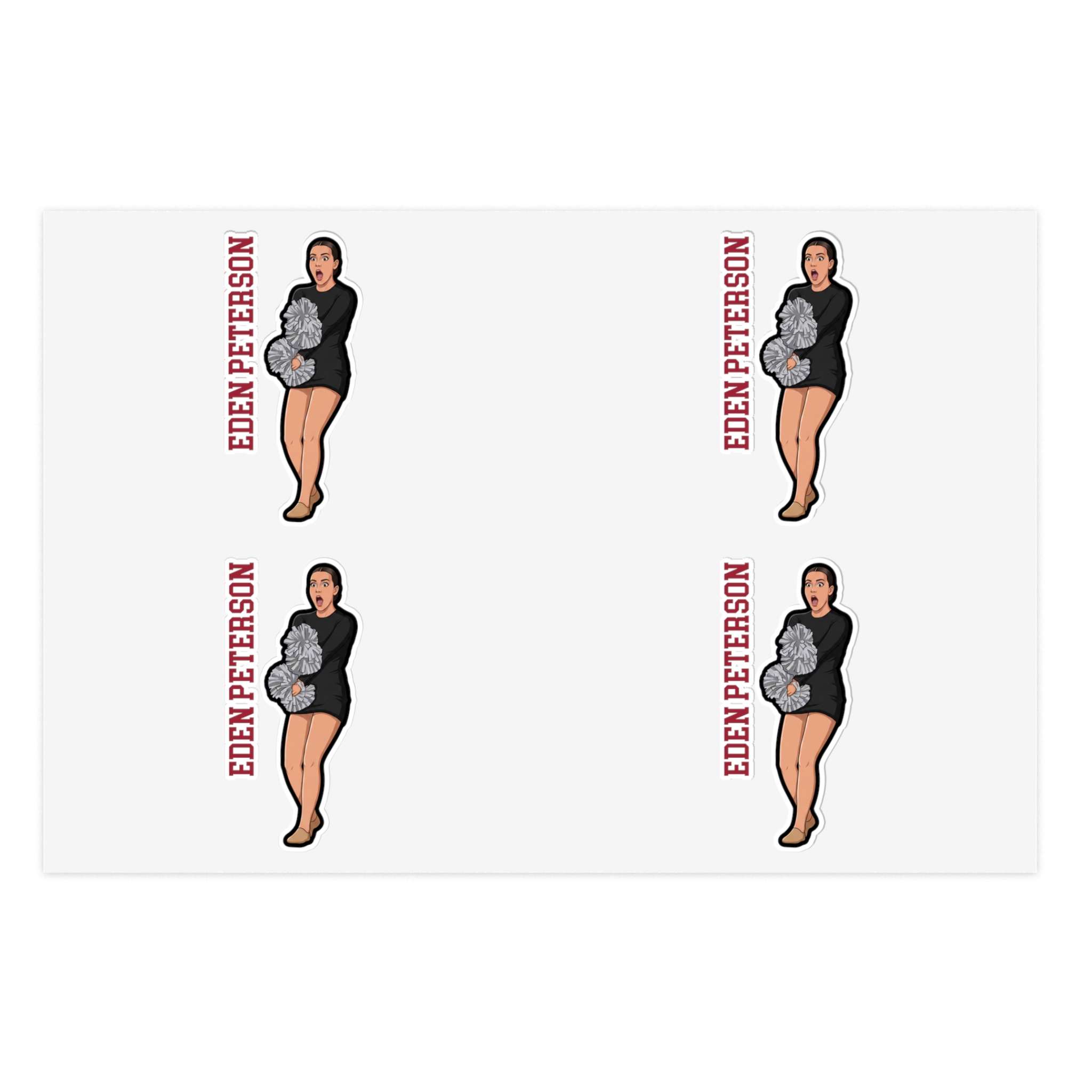 Sticker Sheet — character_name_vertical in Classic
