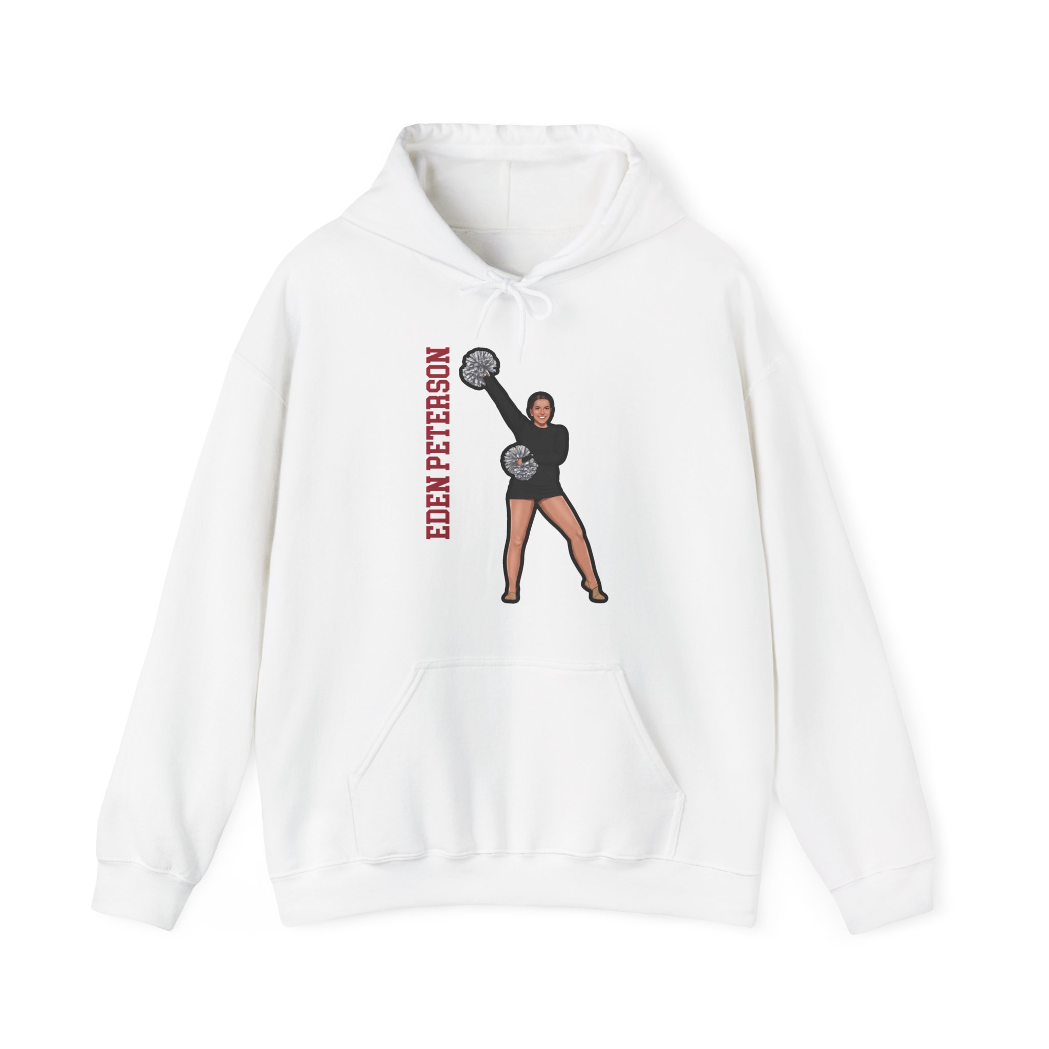 Hoodie — character_name_vertical in White