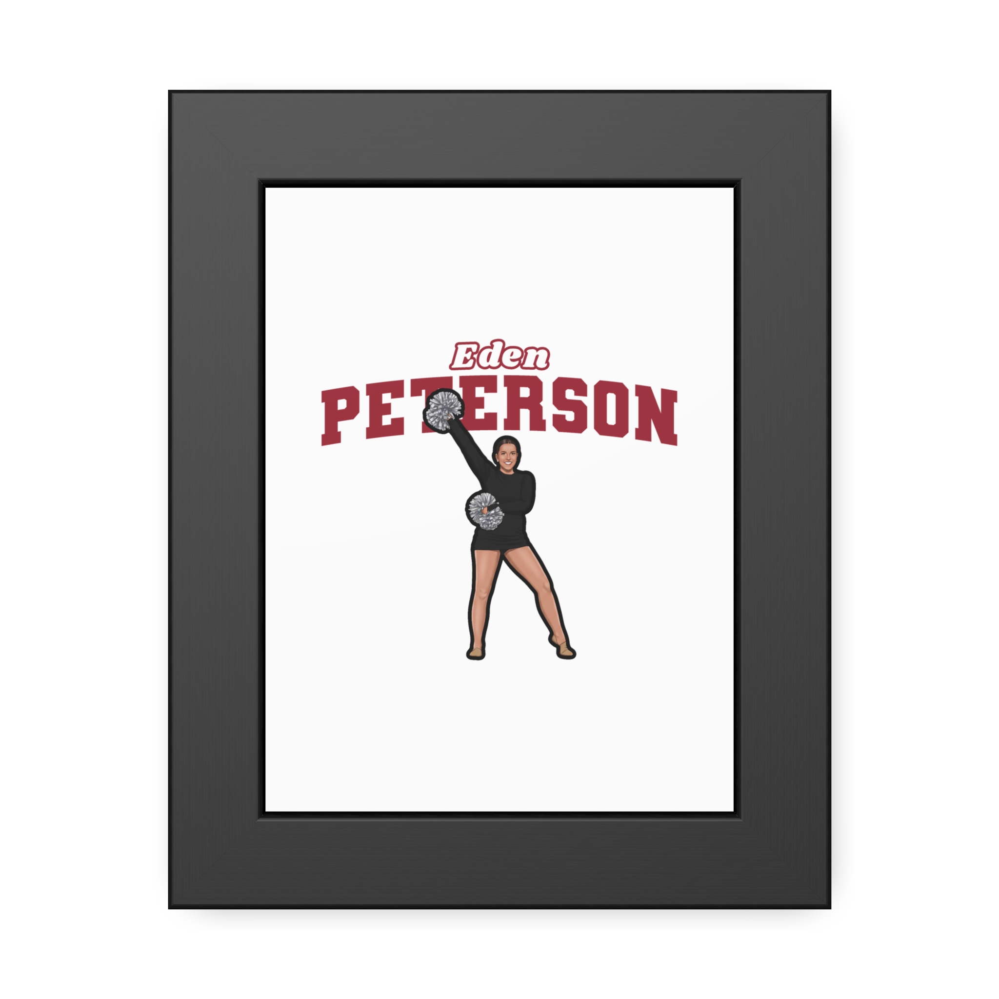 Framed Poster — character_name_arch in Black