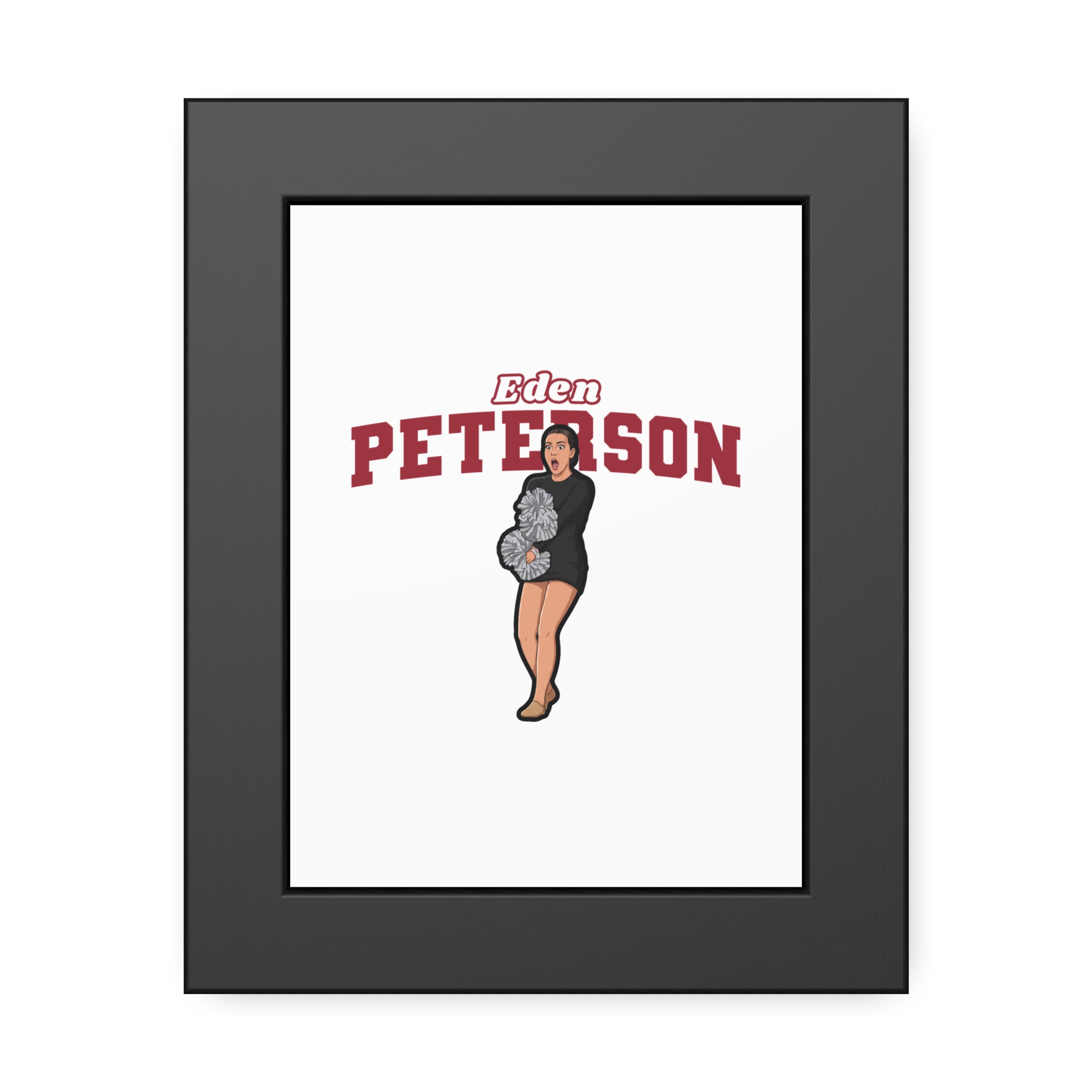 Framed Poster — character_name_arch in Black
