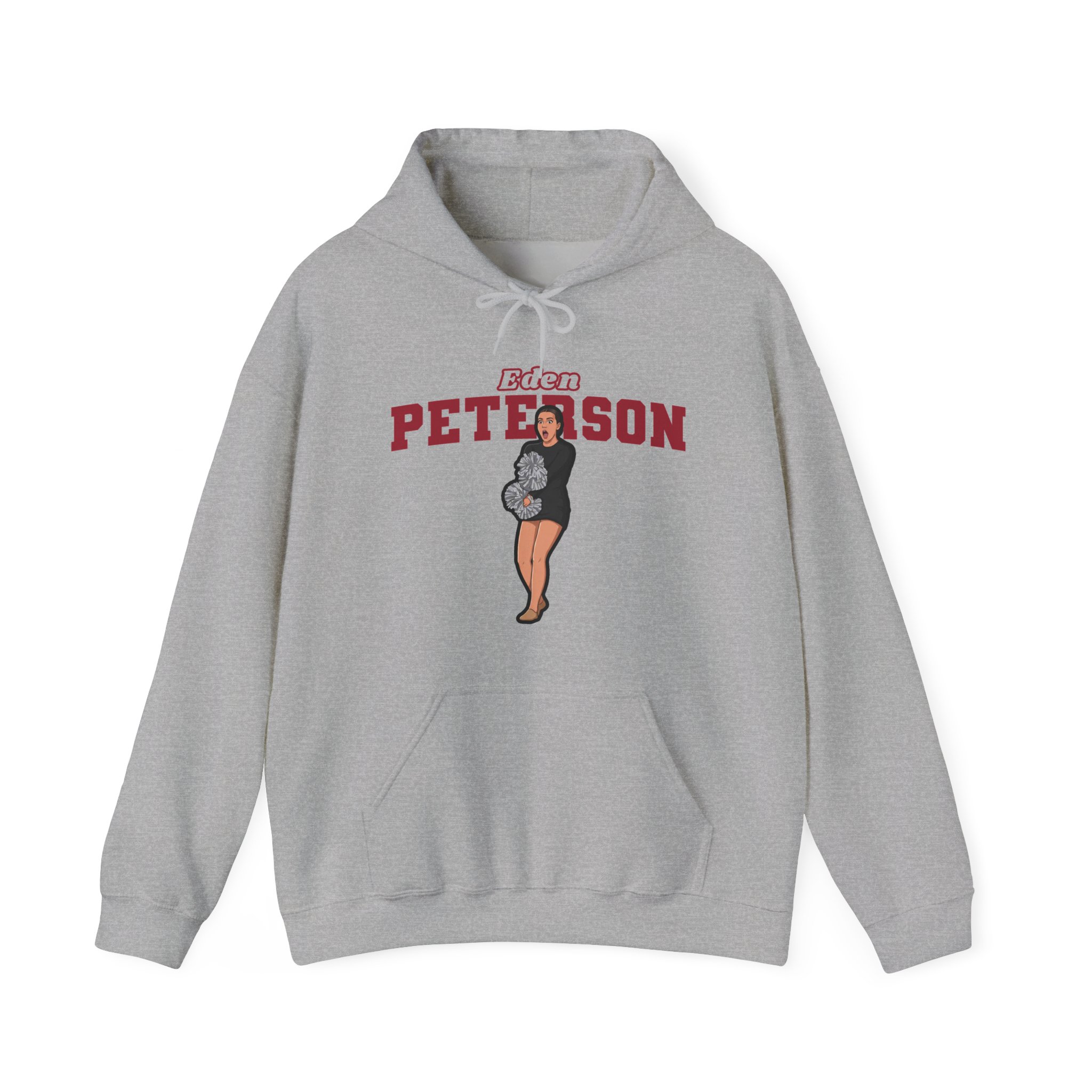 Hoodie — character_name_arch in Grey