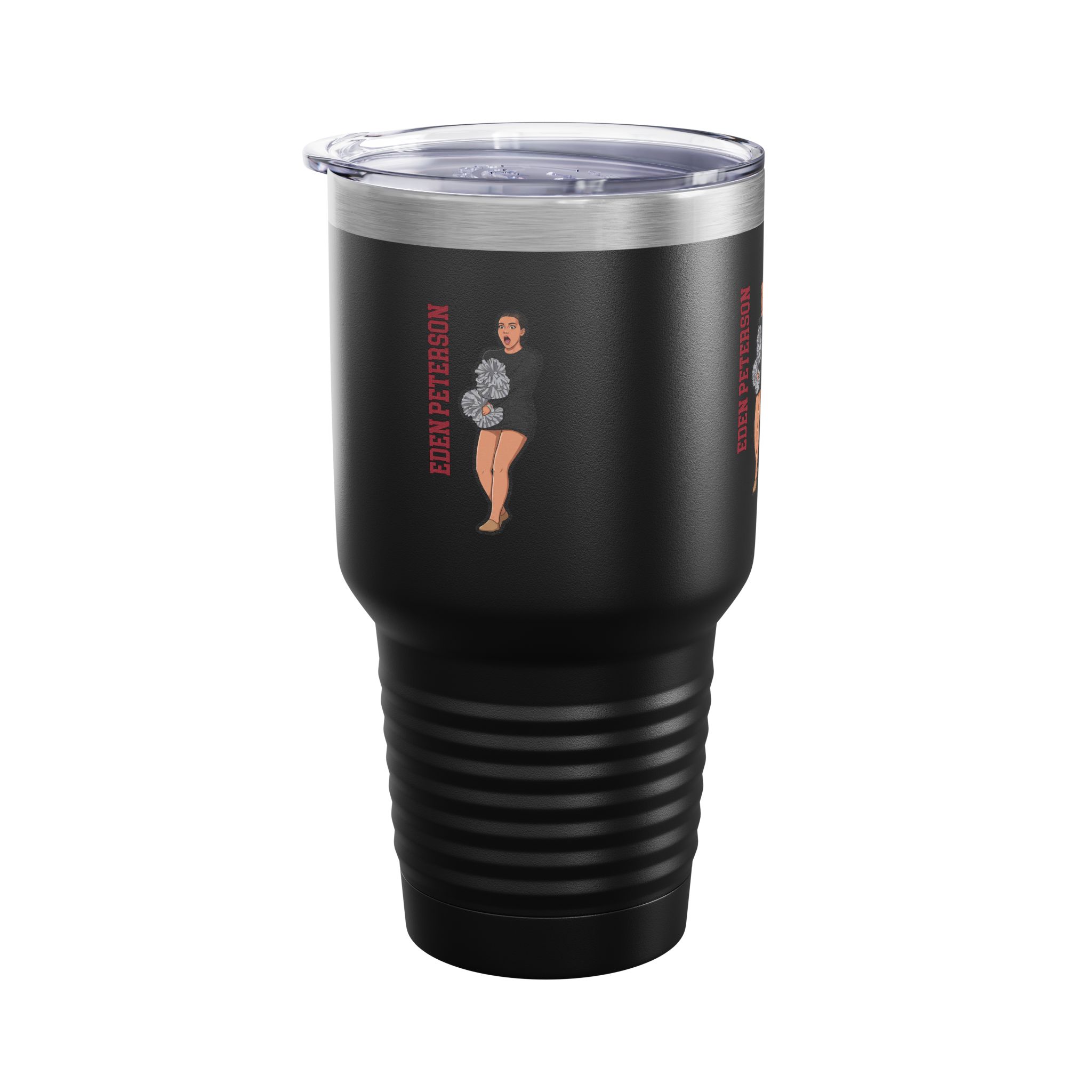 30oz Tumbler — character_name_vertical in Black