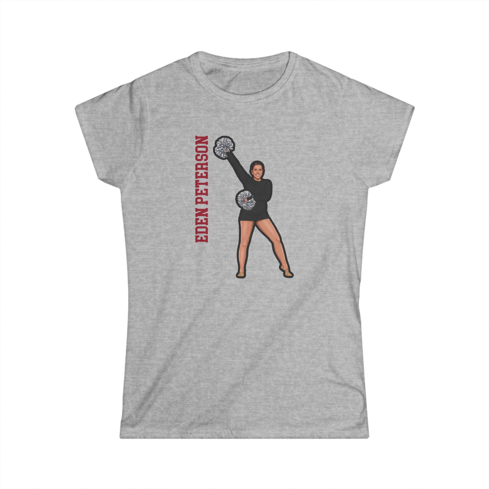 Women's Softstyle Tee — character_name_vertical in Grey