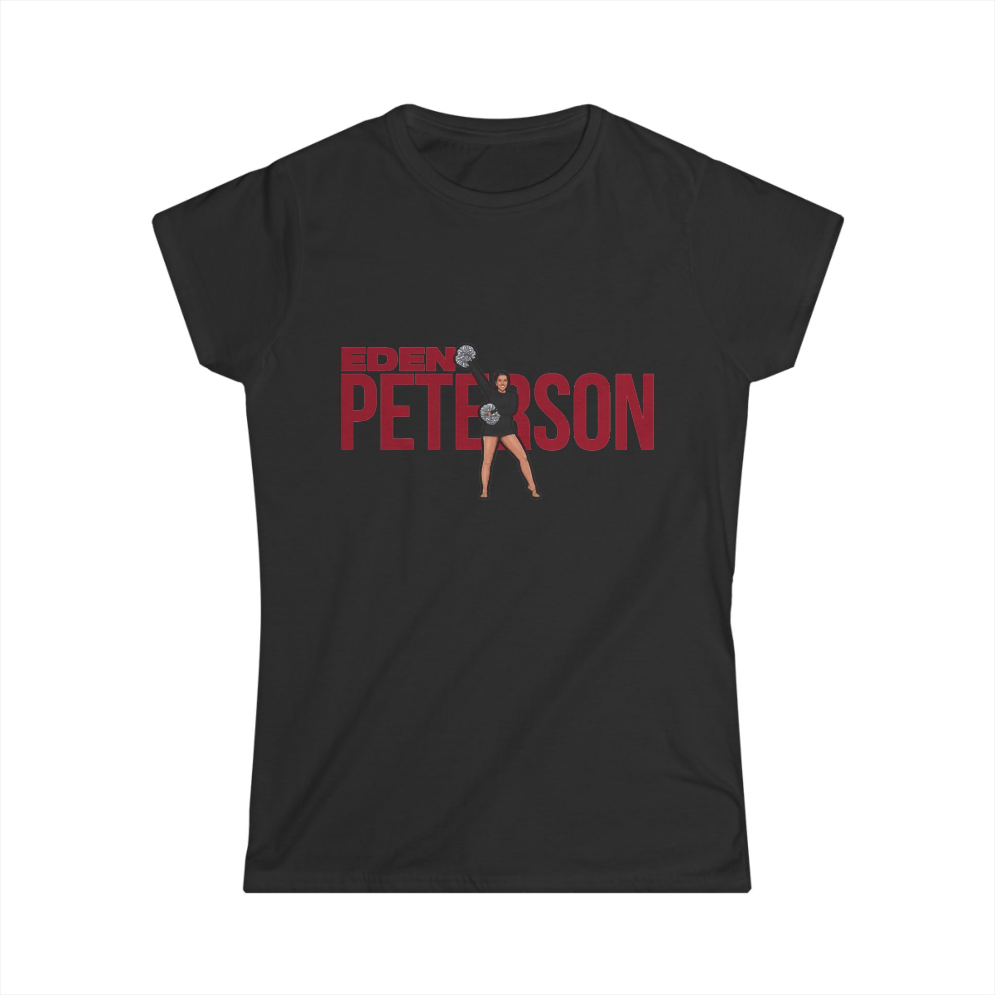 Women's Softstyle Tee — character_player_name in Black