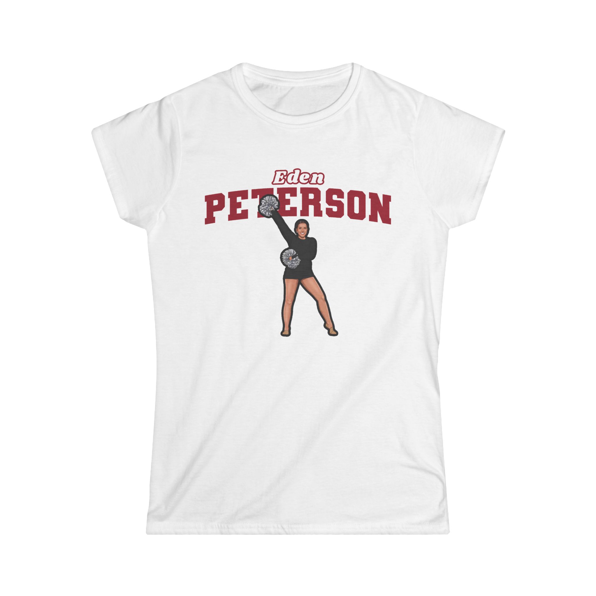 Women's Softstyle Tee — character_name_arch in White