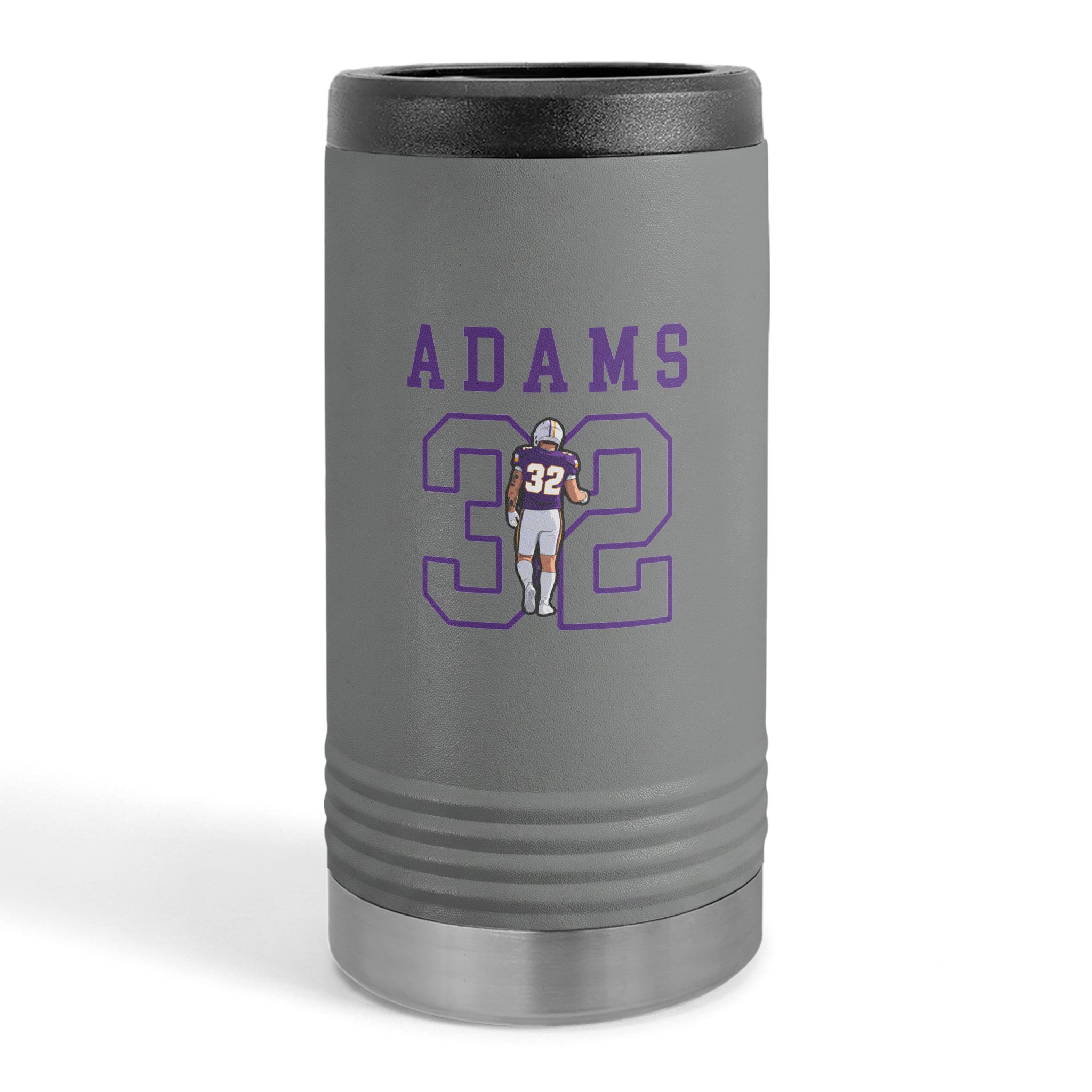 Slim Stainless Can Cooler — character_shirsey in Grey