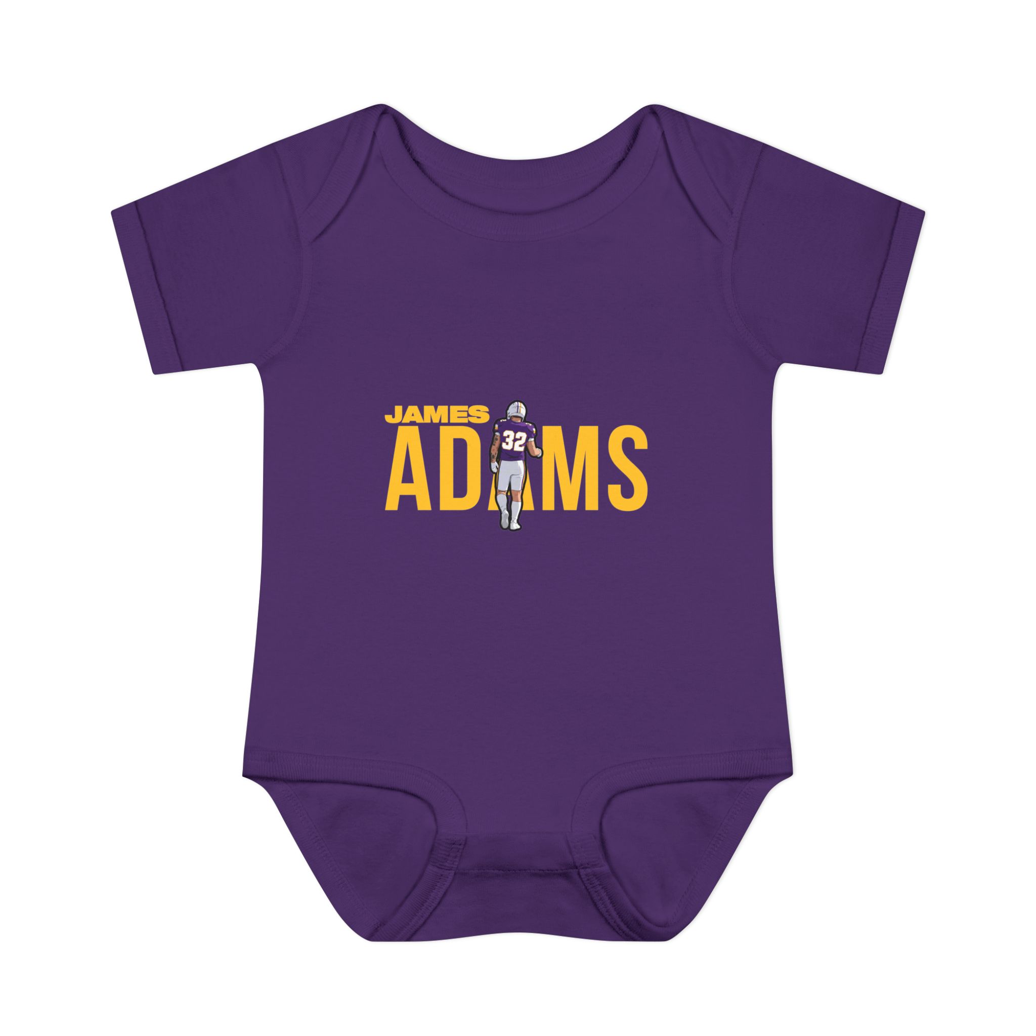 Baby Onesie — character_player_name in Purple